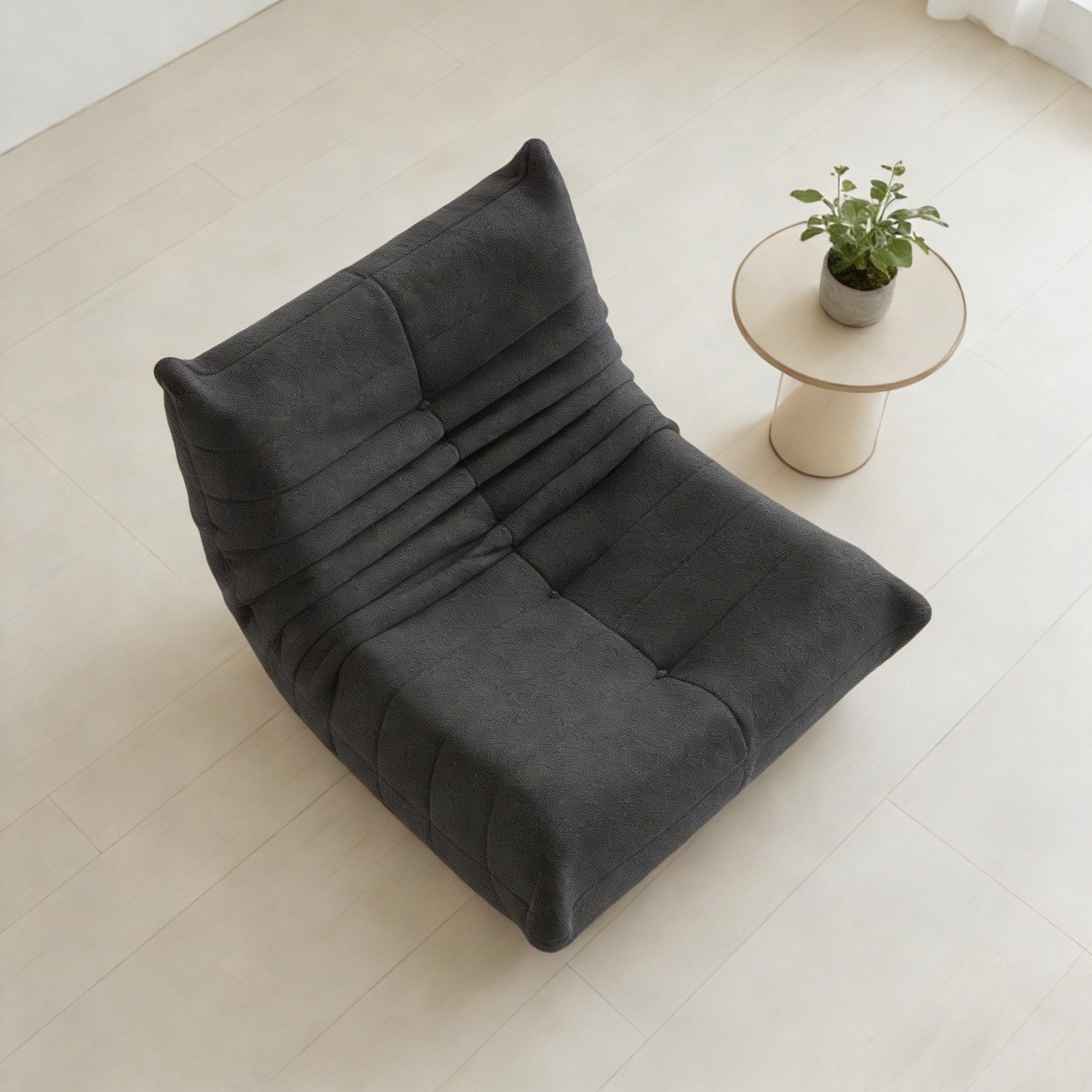 REDOM Sofa Sitzsack, Einzelsofa, Wohnzimmer Sofa, Interne rahmenlose Struktur, Teddyfleece+Schaumstoff mit hoher Dichte 1 Teile