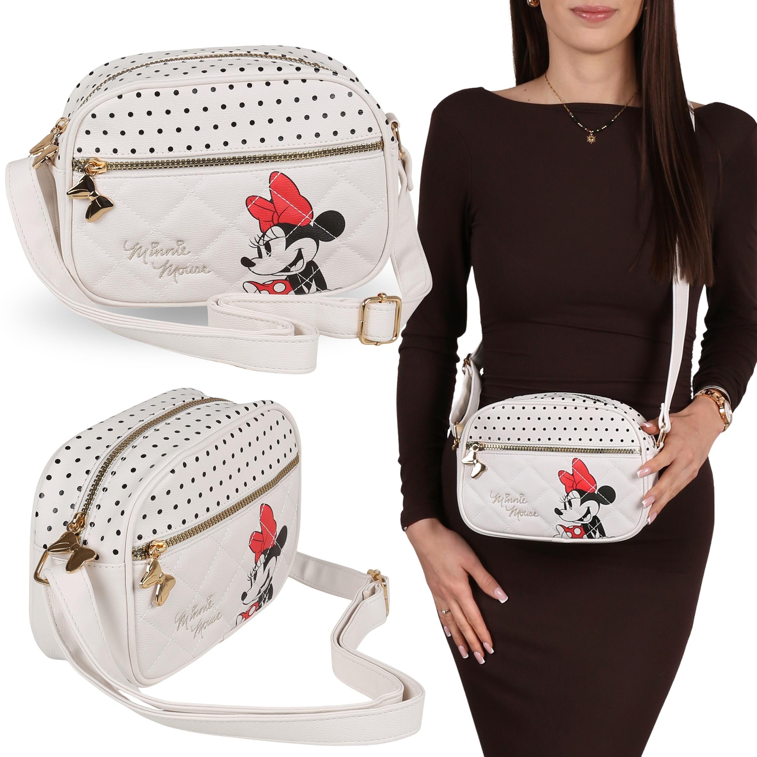 Handtasche DISNEY Minnie Mouse Damen-Umhängetasche, kleine Tasche 21 × 16 × 8 cm