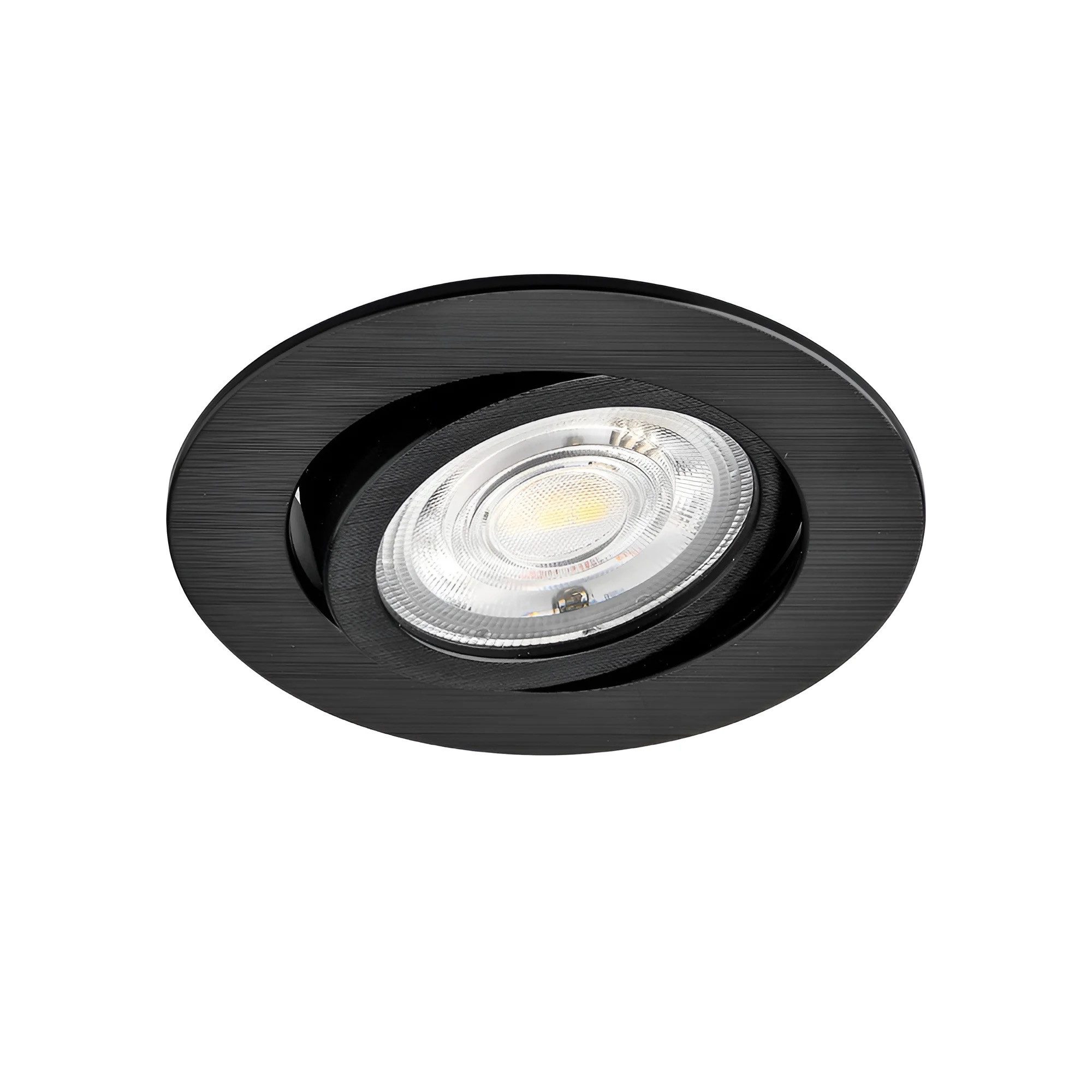 Braytron LED Einbaustrahler LED Einbaustrahler 7W Rund Schwarz 3in1 Farbtemperatur 750 Lumen, Neutralweiß, Kaltweiß, Warmweiß, 3in1 Farbtemperatur wählbar, flimmerfrei