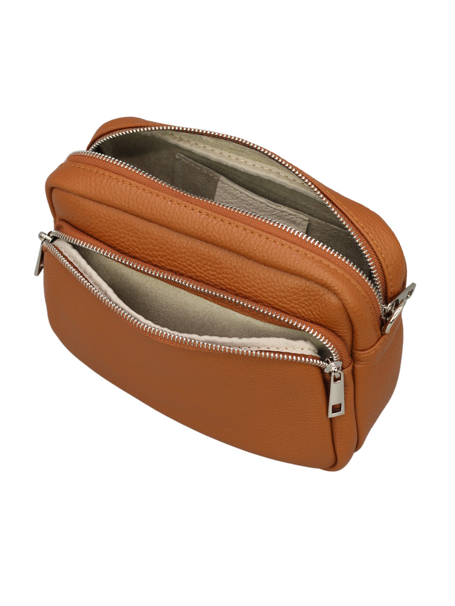 Adel Bags Schultertasche BELLA Umhängetasche für Damen, Schultertasche mit 2 Wechselriemen, echtes Leder, hergestellt in Italien