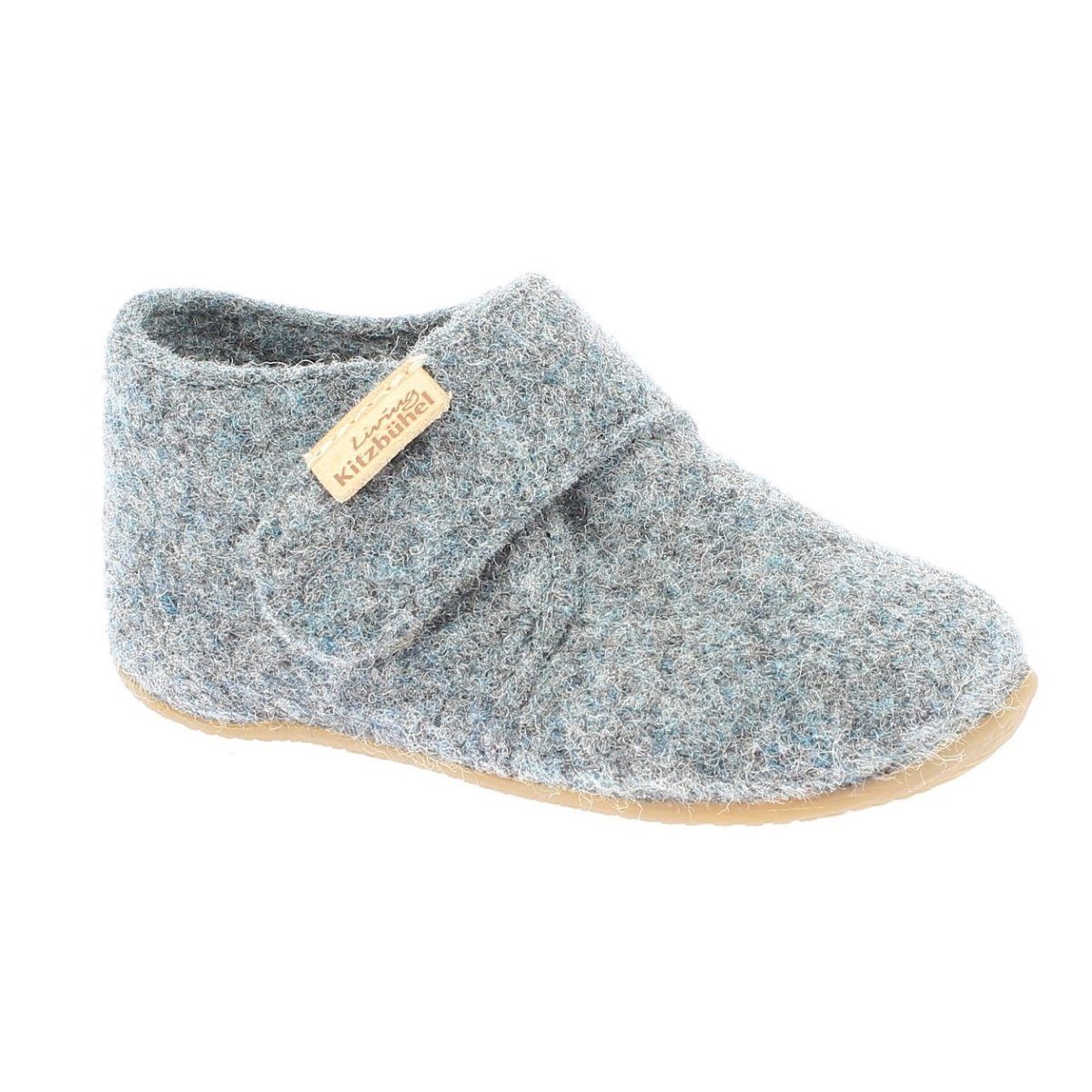 Living Kitzbühel Klettschuh Filz (Wolle) Unifarben grau Kleinkinder (20-26) Hausschuh