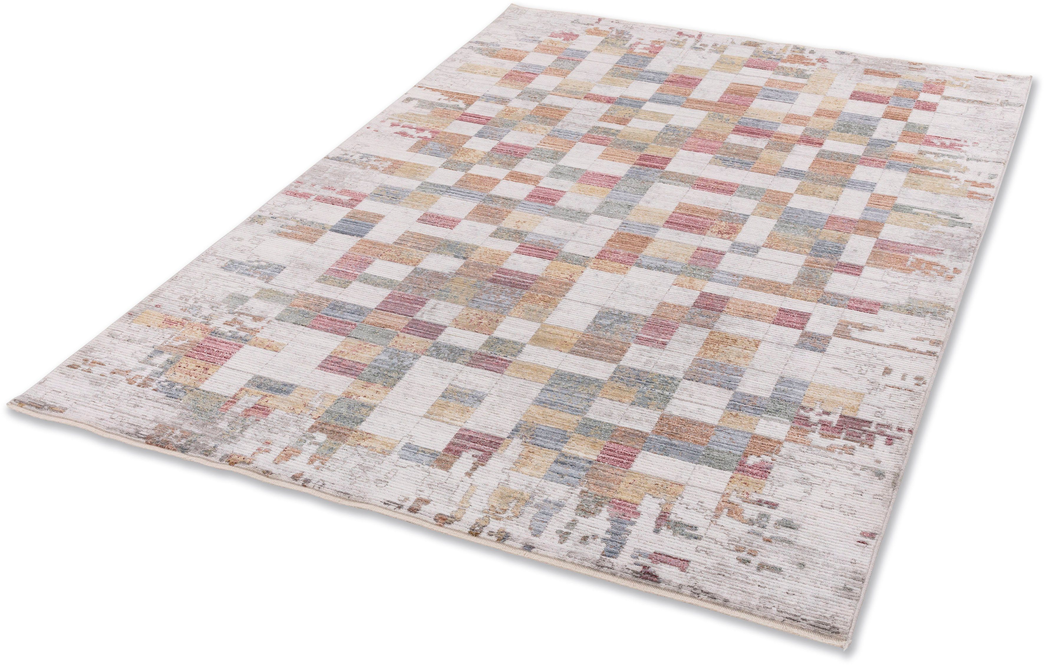 ASTRA Teppich Calea 232, rechteckig, Höhe: 6 mm, Kurzflor mit Fransen, Hoch Tief Struktur, Wohnzimmer