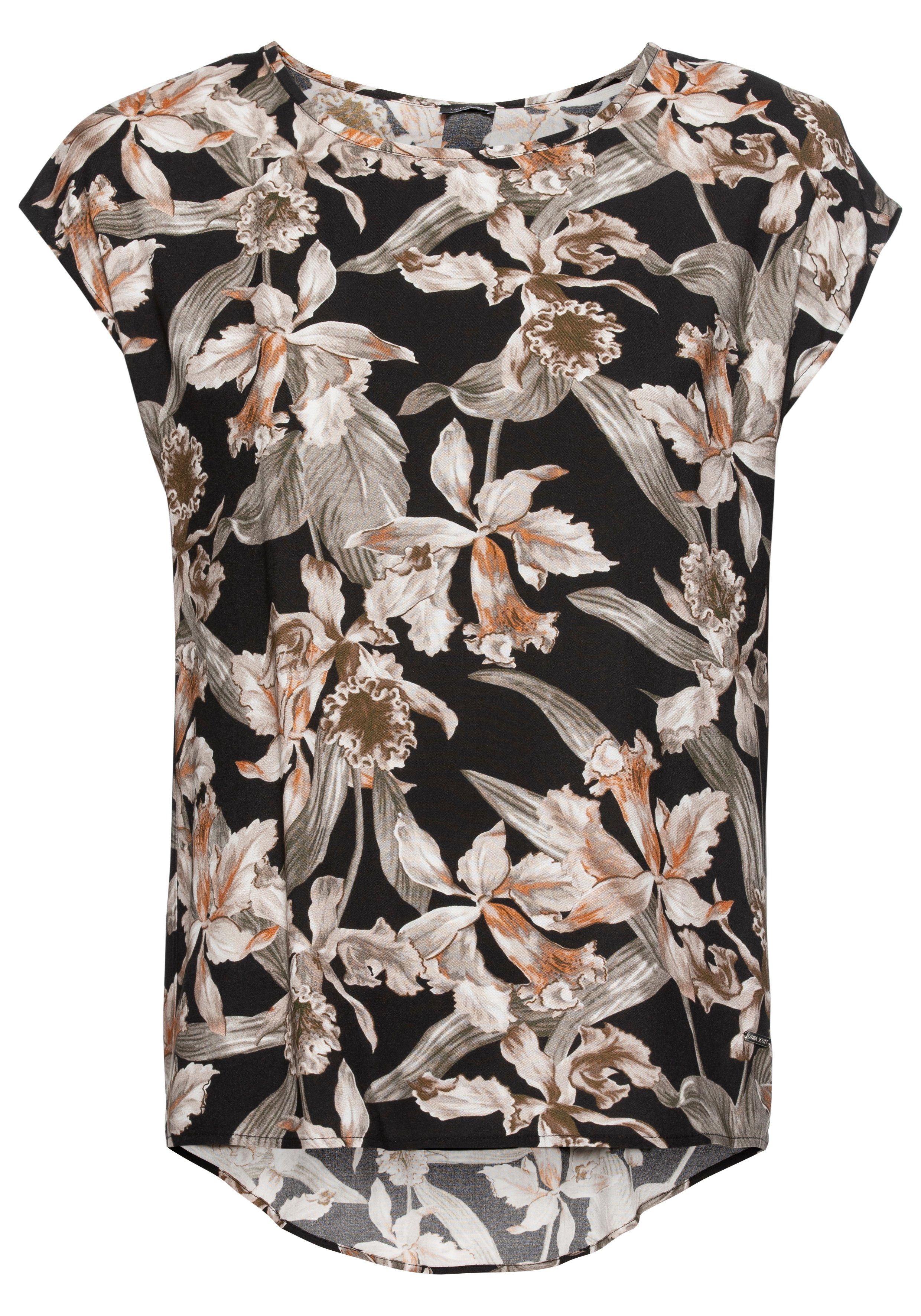 Laura Scott Druckbluse mit asymetrischem Saum