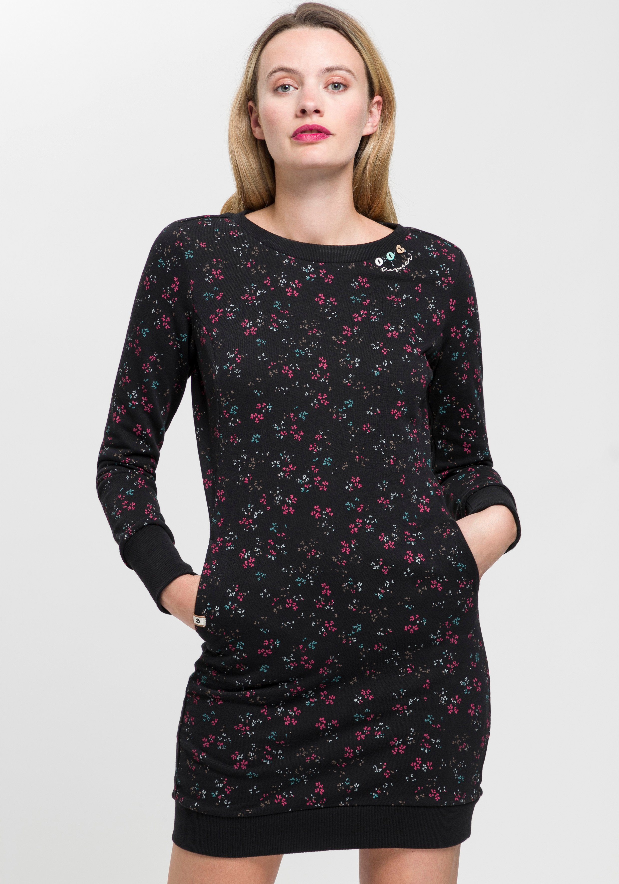 Ragwear Sweatkleid MENITA O im Mille-Fleur All Over-Print – Bild 3 von 5