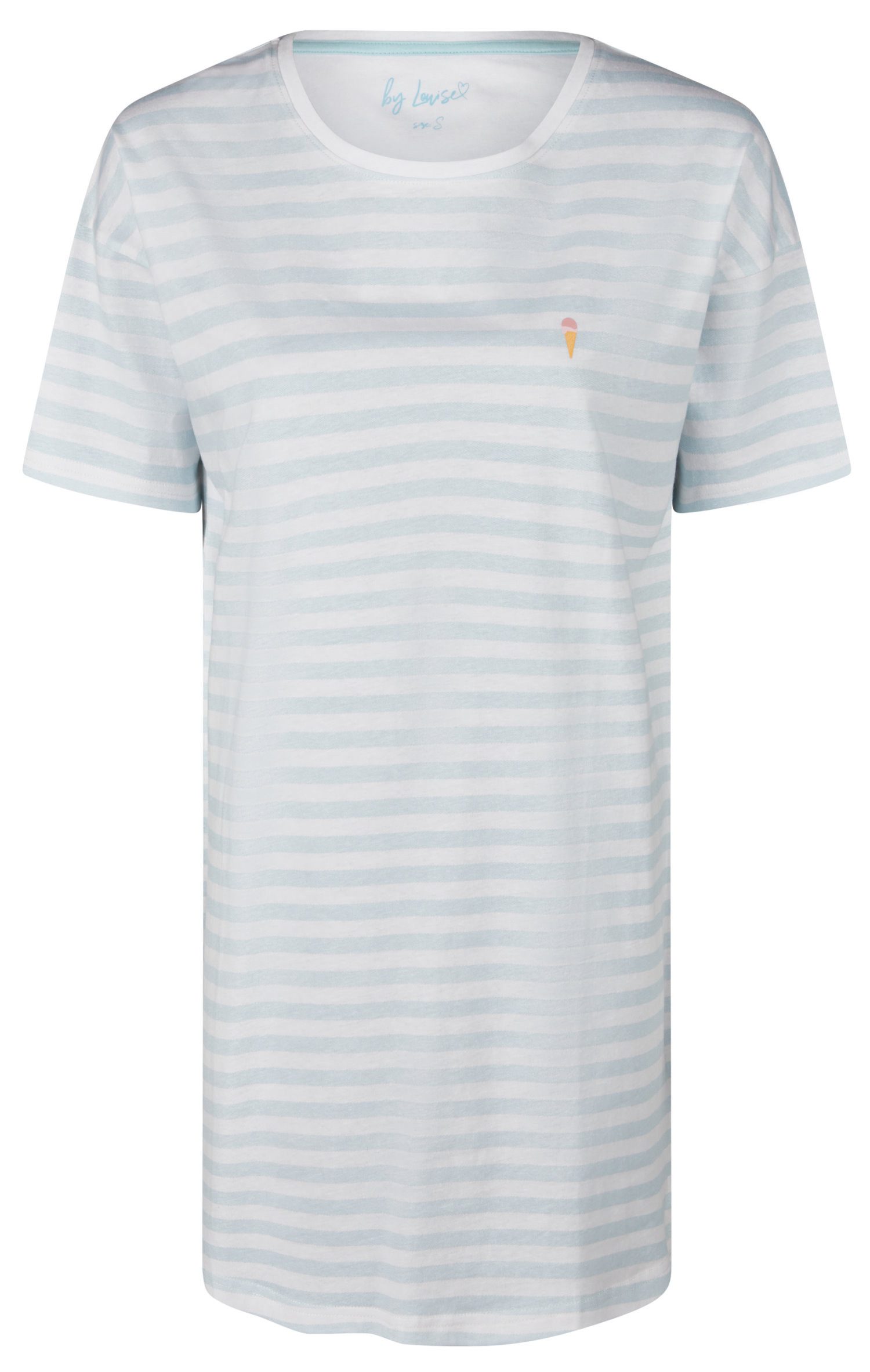By Louise Nachthemd Damen Schlafshirt mit kurzem Arm (1-tlg) Baumwolle