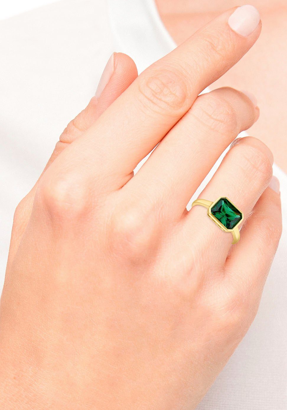 s.Oliver Fingerring Solitär-Optik, mit Zirkonia (synth)