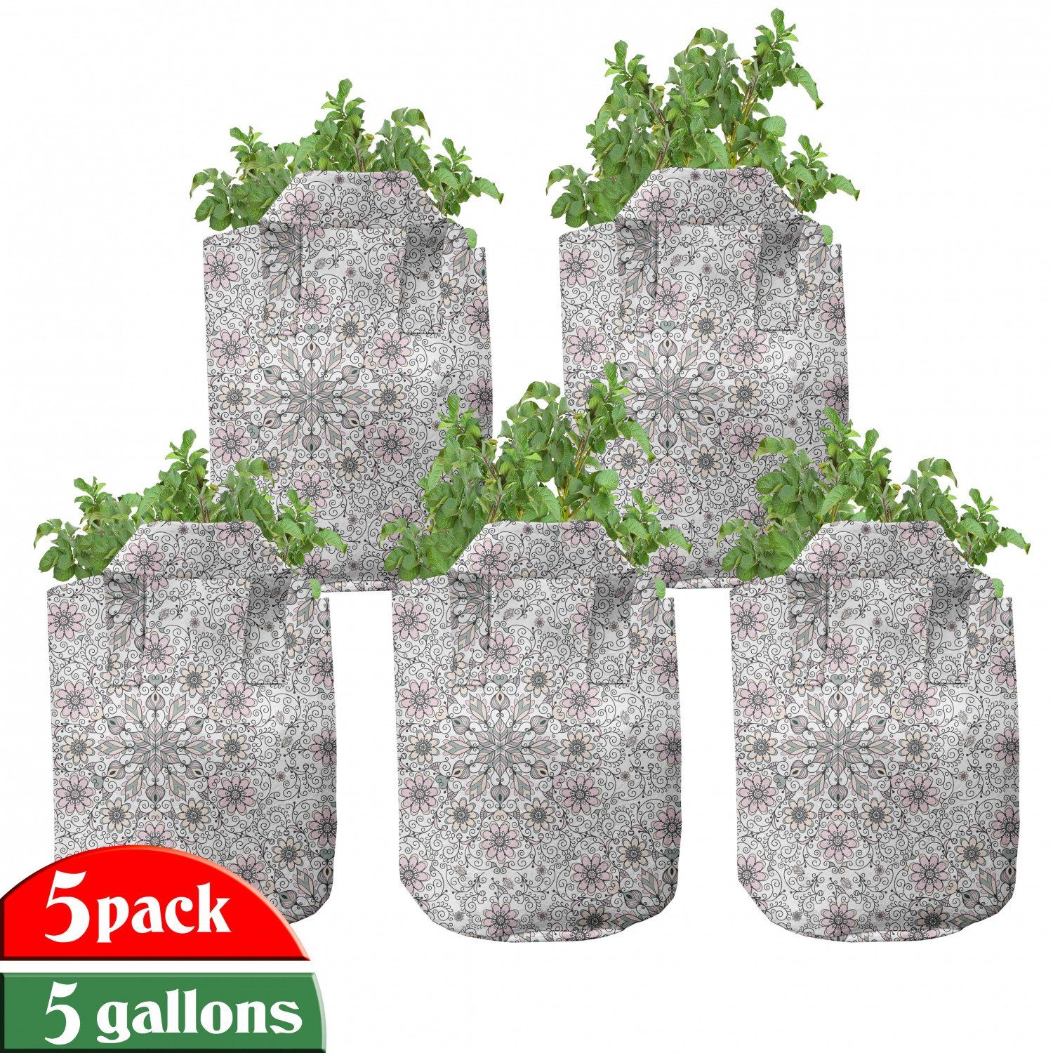 Blumen-Strudel Pflanzen, Ethnisch hochleistungsfähig mit Abakuhaus für Stil Stofftöpfe Griffen Pflanzkübel Deckchen