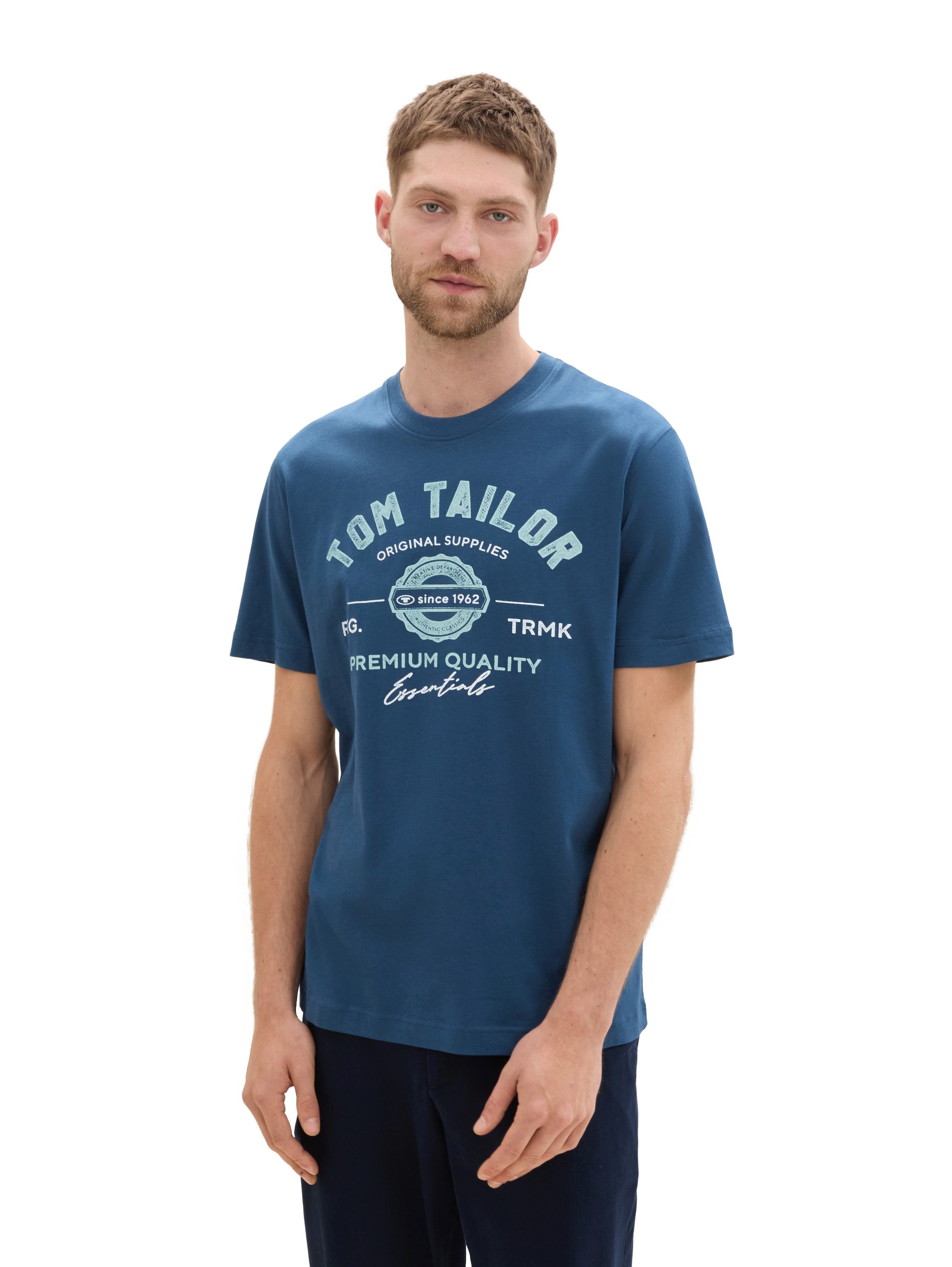 TOM TAILOR T-Shirt mit großem Logofrontprint günstig online kaufen