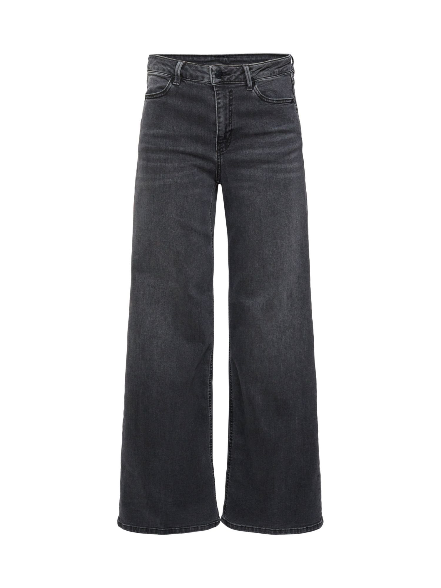 High-Rise-Jeans weitem Bein mit 7/8-Jeans Esprit Collection
