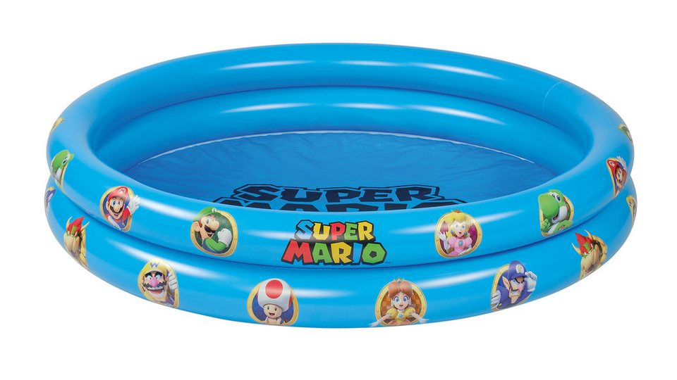 2 Rng Pool Happy People Planschbecken 2-Ring-Pool Super Mario 122x23cm, mit ...