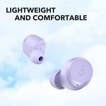 SoundCore Kristallklare Anrufe dank KI und Doppel-Mikrofone In-Ear-Kopfhörer (Ergonomisches Design für stundenlangen Tragekomfort. Automatische Verbindung über Bluetooth-5.3-Technologie., Intensives Klangvergnügen vielseitigen EQs und BassUp, Blitzschnelles)