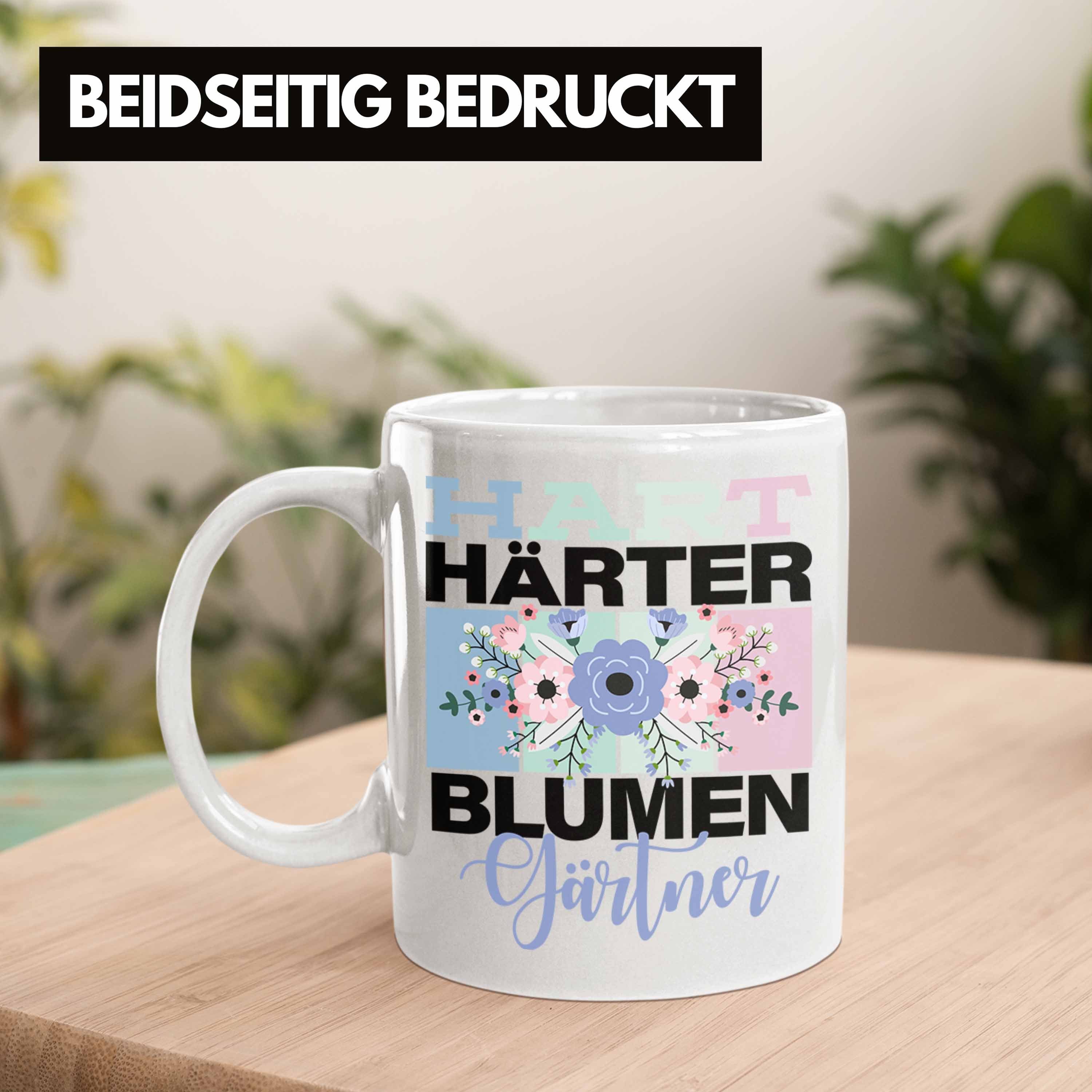 Weiss Blumengärtner Trendation für Blume Tasse Tasse Lustige "Hart Geschenkidee Spruch Härter