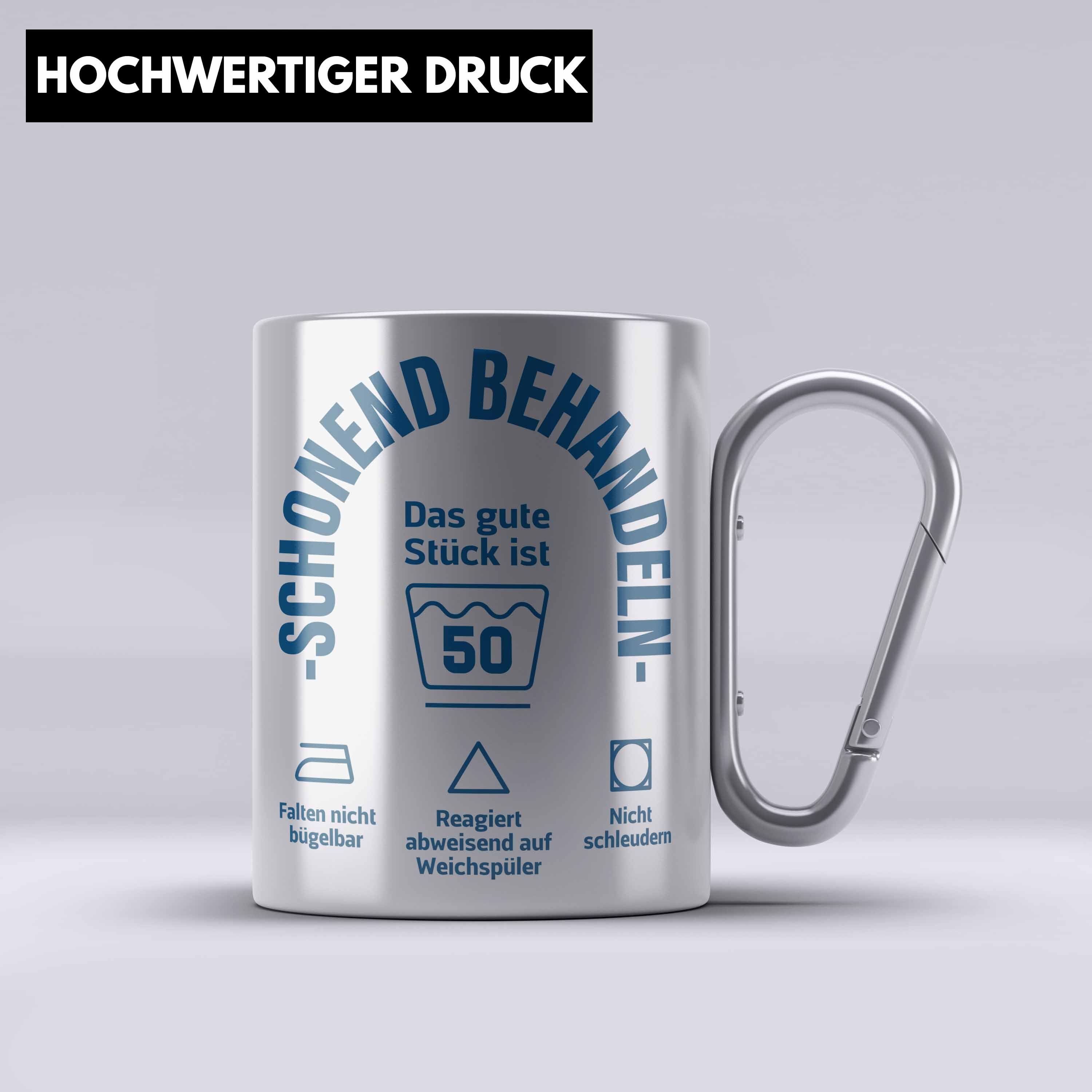 Trendation Thermotasse 50. Geburtstag Geschenkidee Frau Frauen Männer Mann Edelstahl Tasse mi