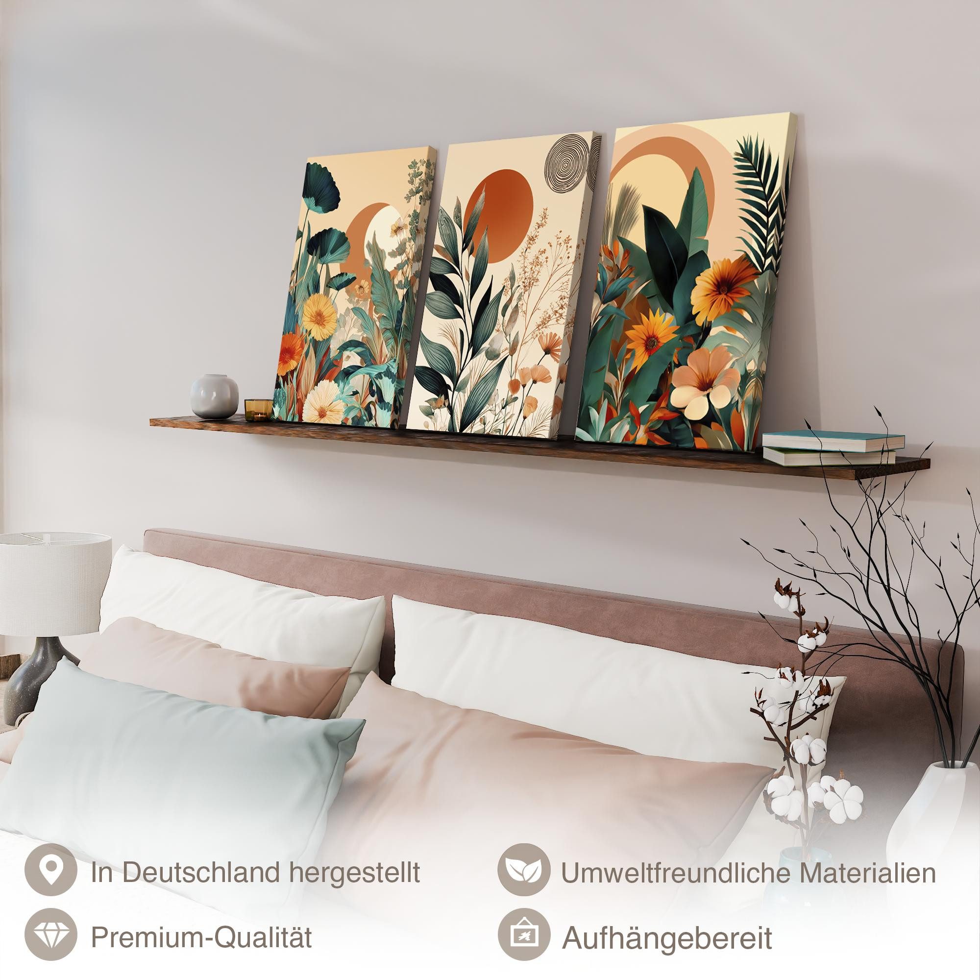 Novart Wandbild Abstrakt Bunt Baum des Lebens Wohnzimer Schlafzimmer Deko, Abstrakt