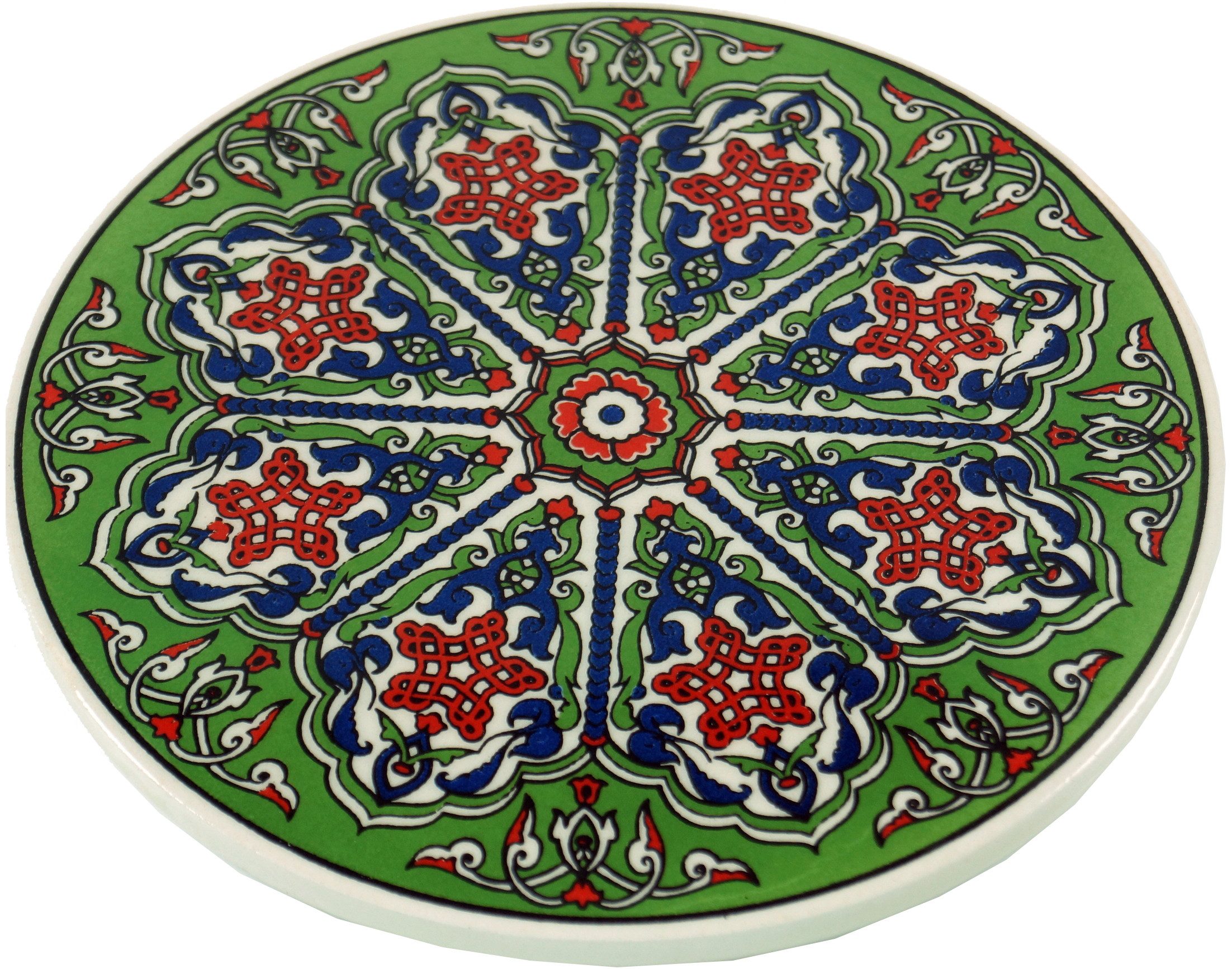 Guru-Shop Dekotablett Orientalischer Keramikuntersetzer, runder..