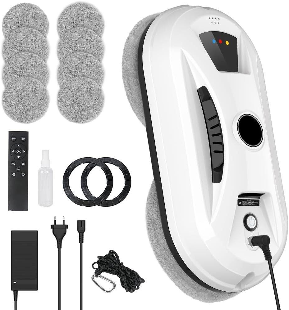 AIBISTAR Fensterreiniger 5600PA Elektrischer Fensterputzer Automatischer Fensterputzroboter, mit Automatische Wasserstrahl,für Innen/Außenfenster
