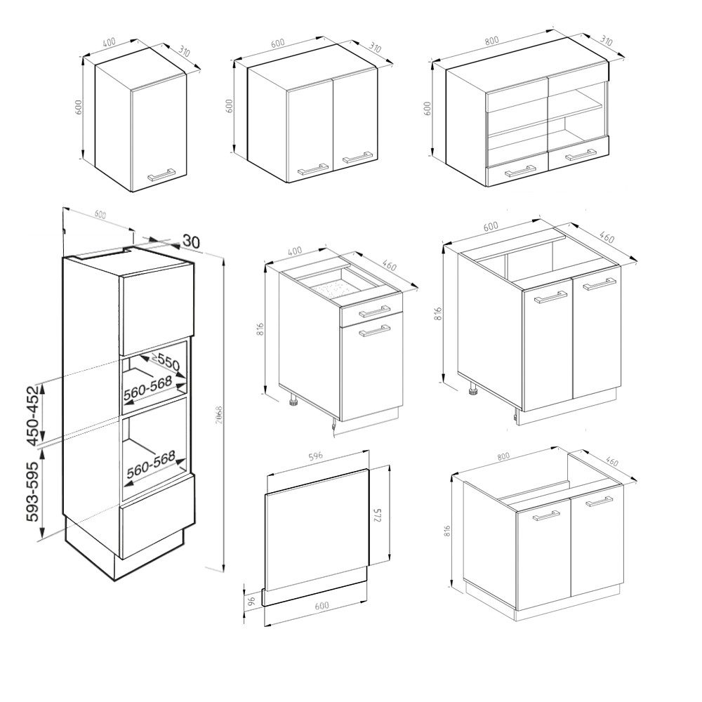 Vicco Küchenzeile R-Line Anthrazit Landhaus/Weiß, 300 günstig online kaufen