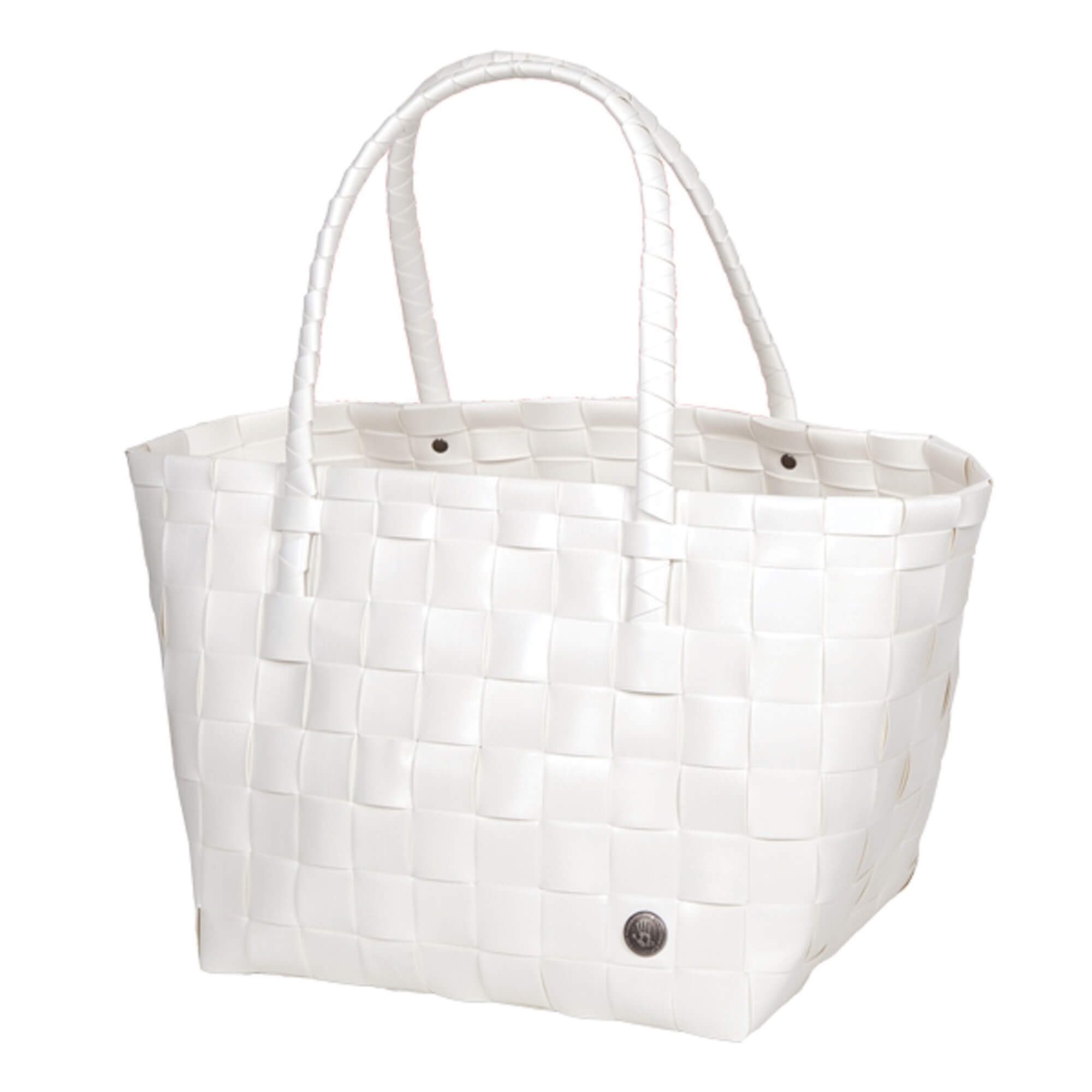 Handed By Einkaufsshopper HANDED BY Shopper Paris WHITE Tasche Korb geflochten Öko Schulter