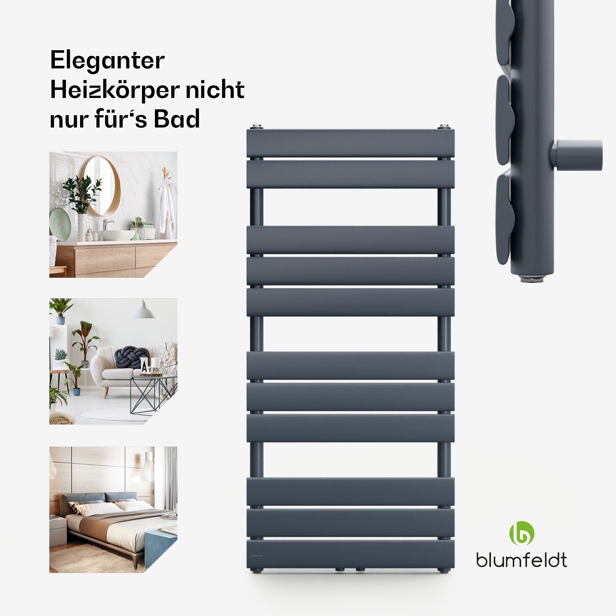 blumfeldt Heizkörper Fairmont, Bad Heizkörper Warmwasserradiator Fernwärmeheizsysteme