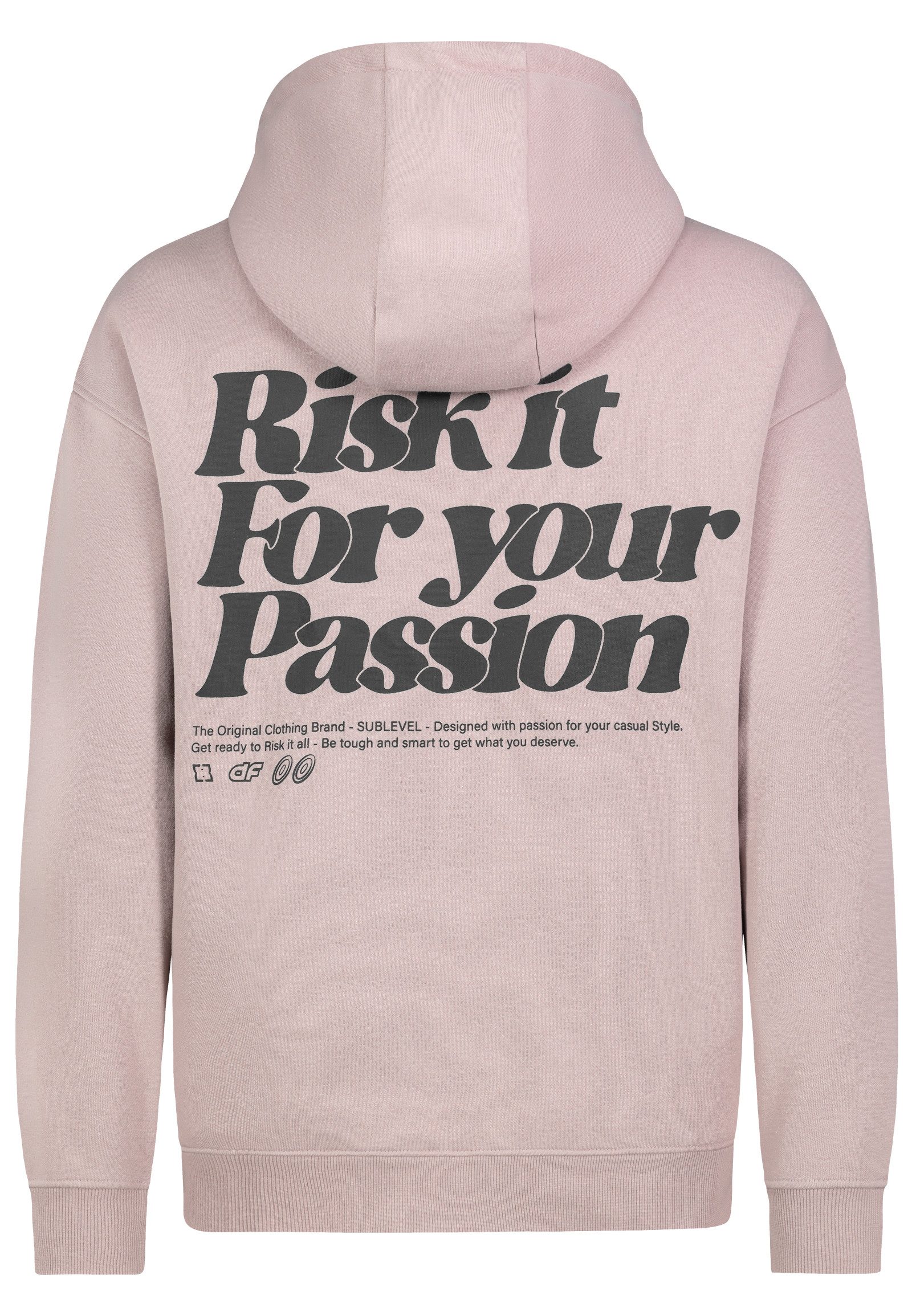 SUBLEVEL Hoodie mit Front-Print und Kängurutasche Passion Sweat günstig online kaufen