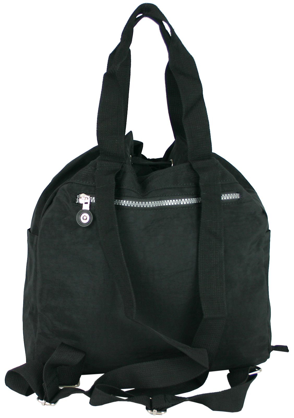 in Leicht Cityrucksack Handtasche und leichter Einem, CF Freizeitrucksack/Schultertasche, 2in1 Schwarz CATTERFELD