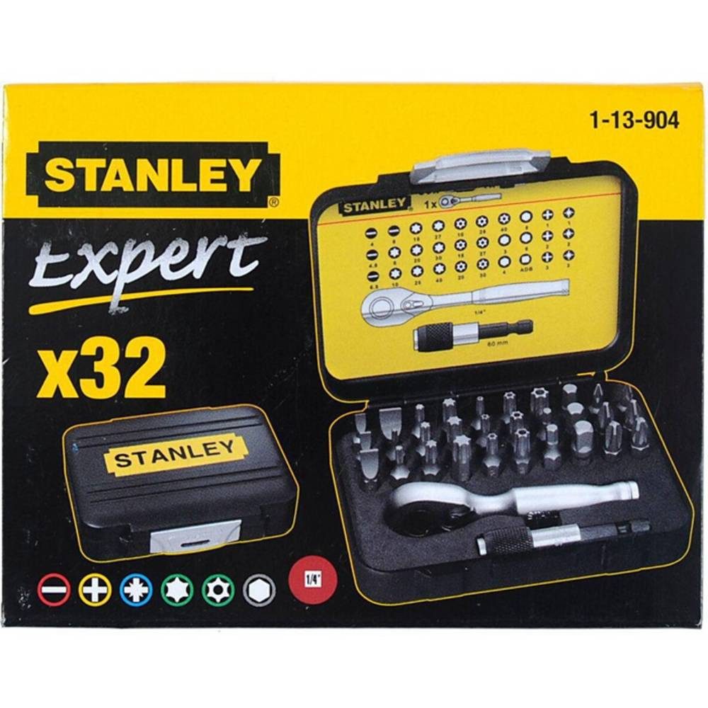 STANLEY Bit-Set Bit-Satz 32tlg + Miniknarre 1-13-904, inkl. Miniknarre