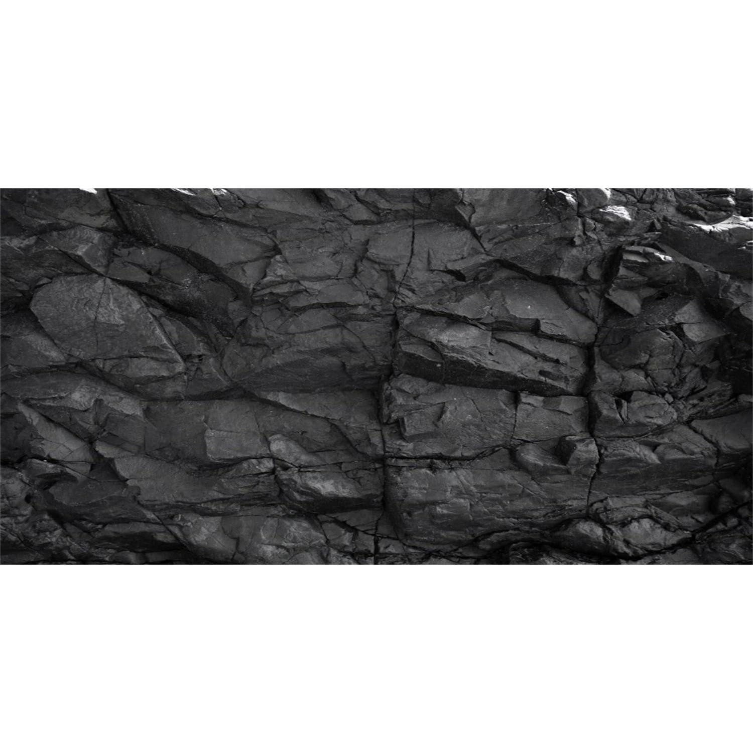 LuxusKollektion Aquarium Aquarium Rückwand Schwarz Stein 61x41cm