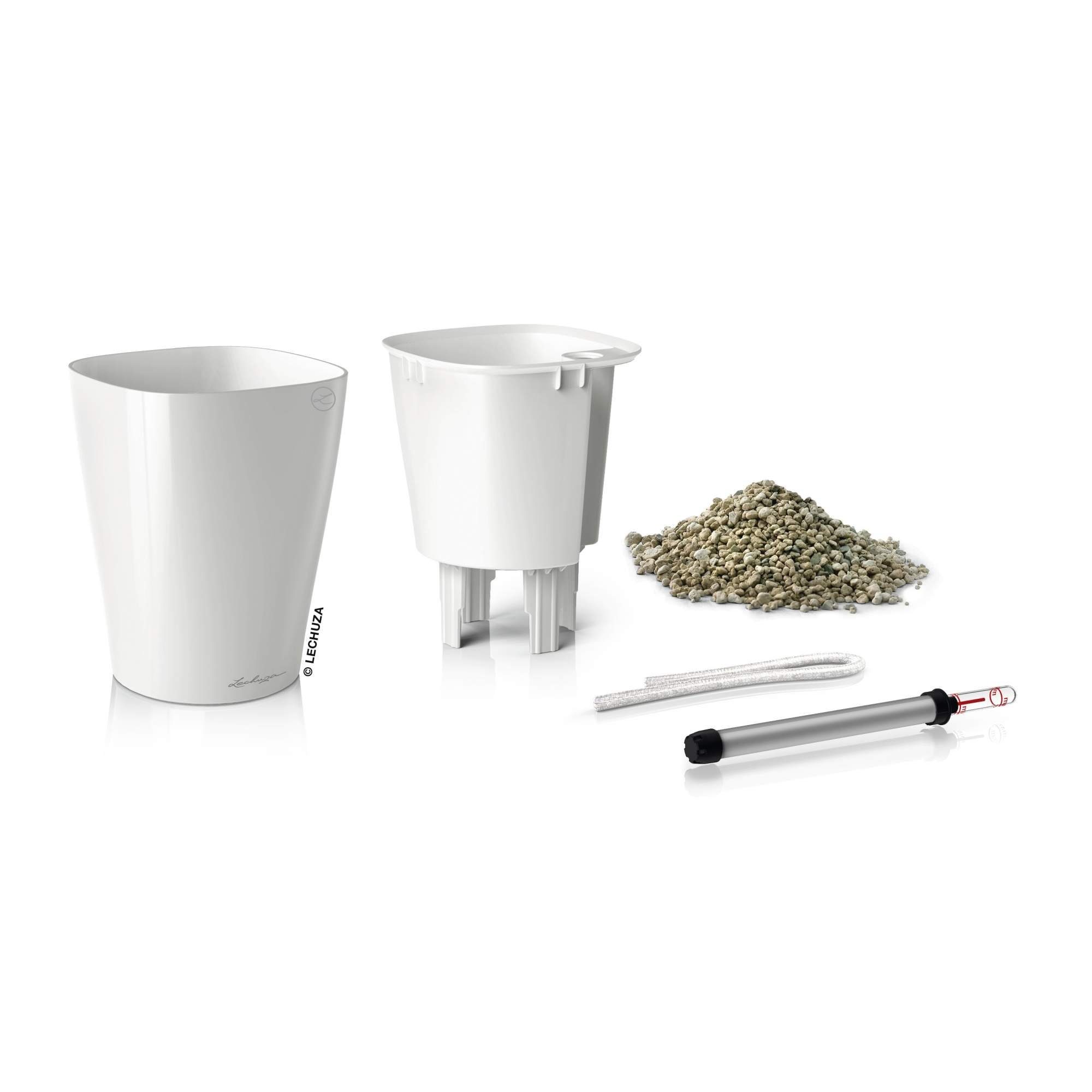 Lechuza® Blumentopf Deltini - weiß hochglanz günstig online kaufen