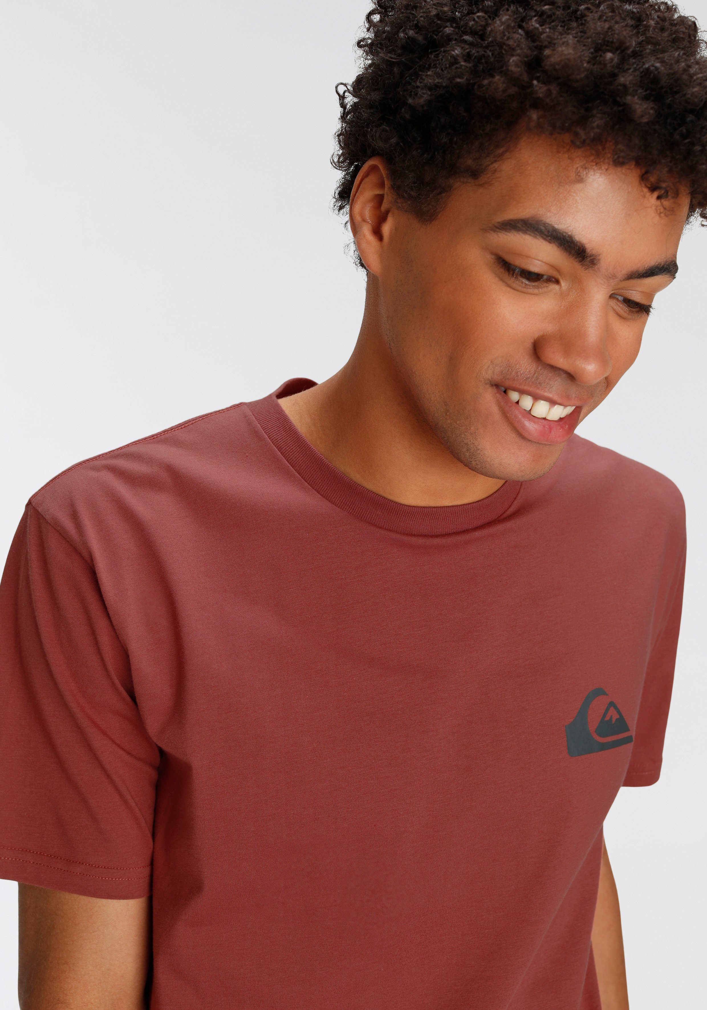 Quiksilver T-Shirt Herren mit braun Logodruck