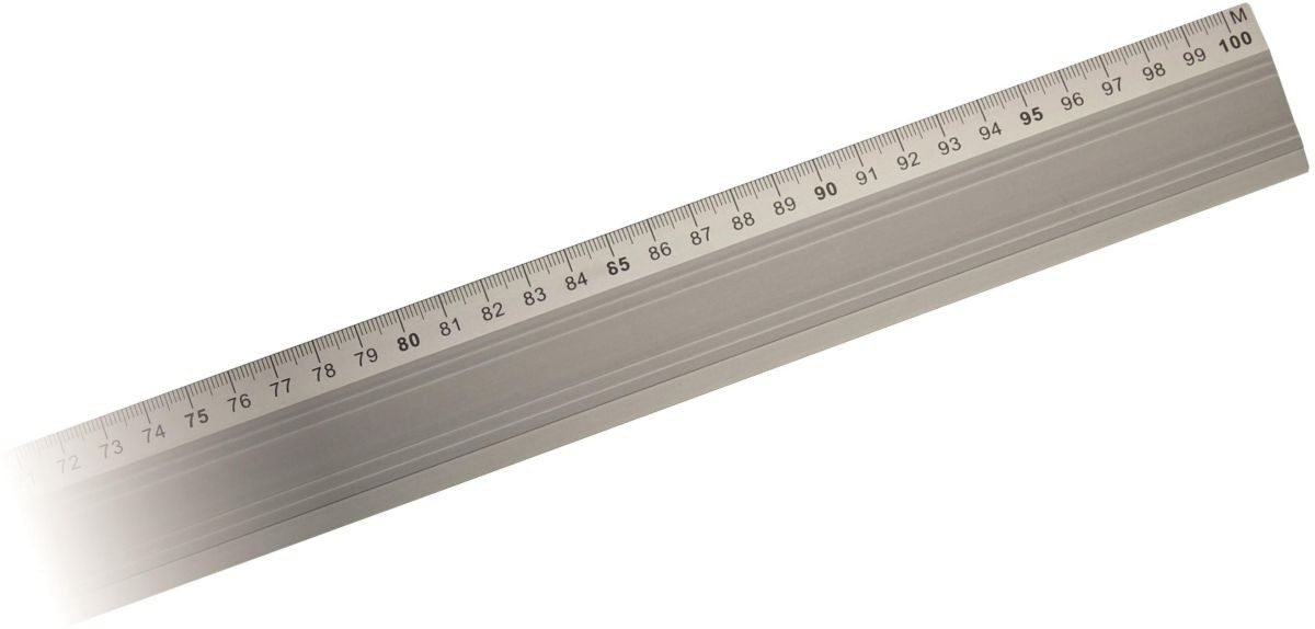 ARISTO Lineal Aluminium-Lineal mm-Teilung 100cm Gummiauflage