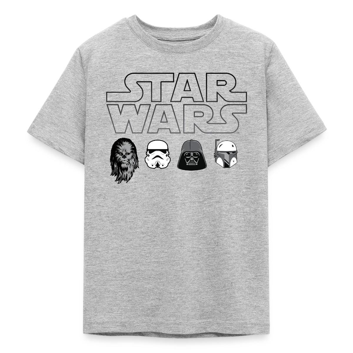 T-Shirt Star Wars Chewbacca Stormtrooper Darth Vader Icons Teenager T-Shirt