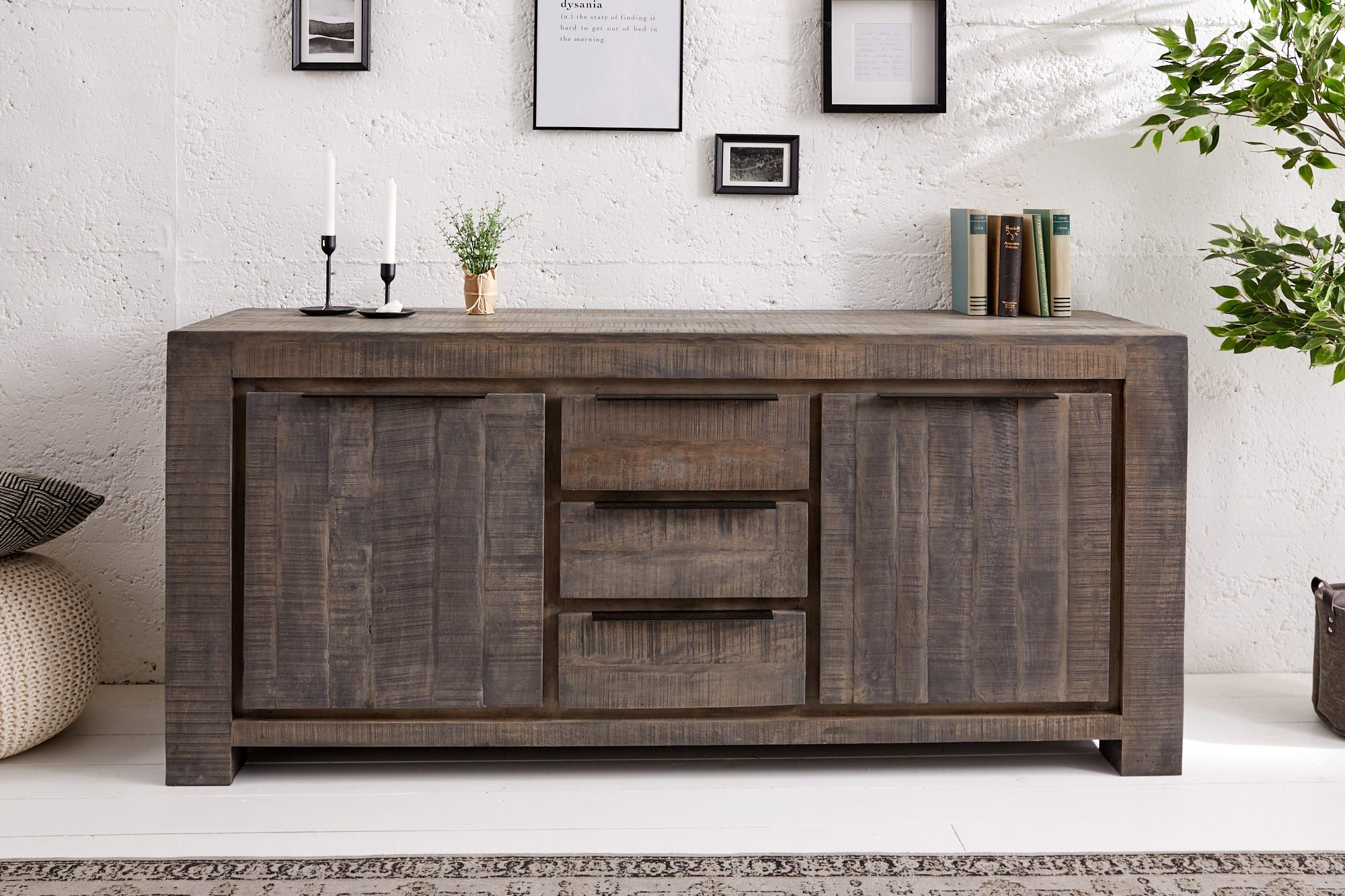 Sitheim-Europe Sideboard Woodridge Massives Sideboard 174cm Mangoholz-Handarbeit