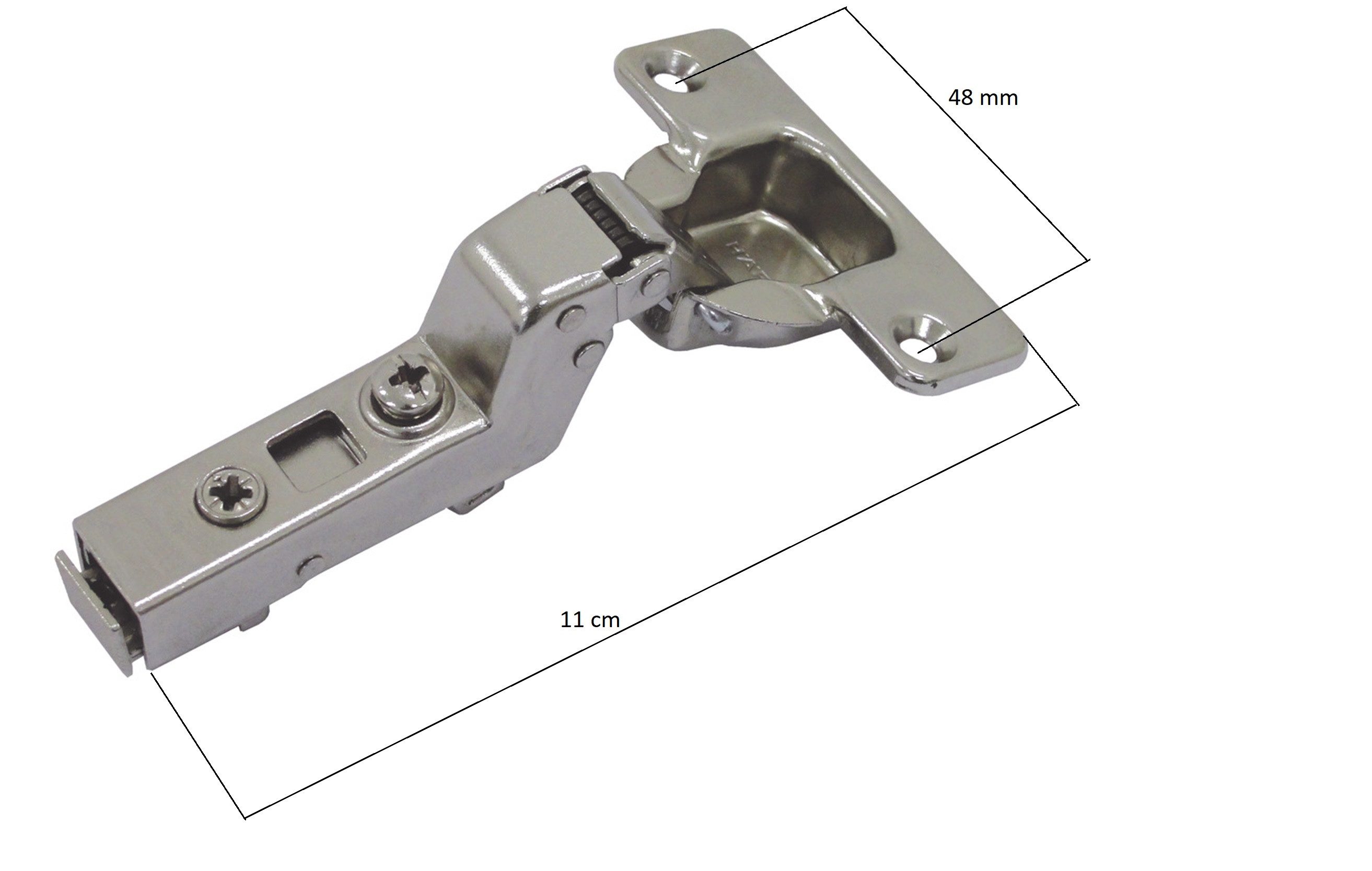 Häfele Möbelbeschlag Topfbander 35mm Soft-Close, Topfscharnier Metalla SM Kombi 110° (2 St) – Bild 5 von 5