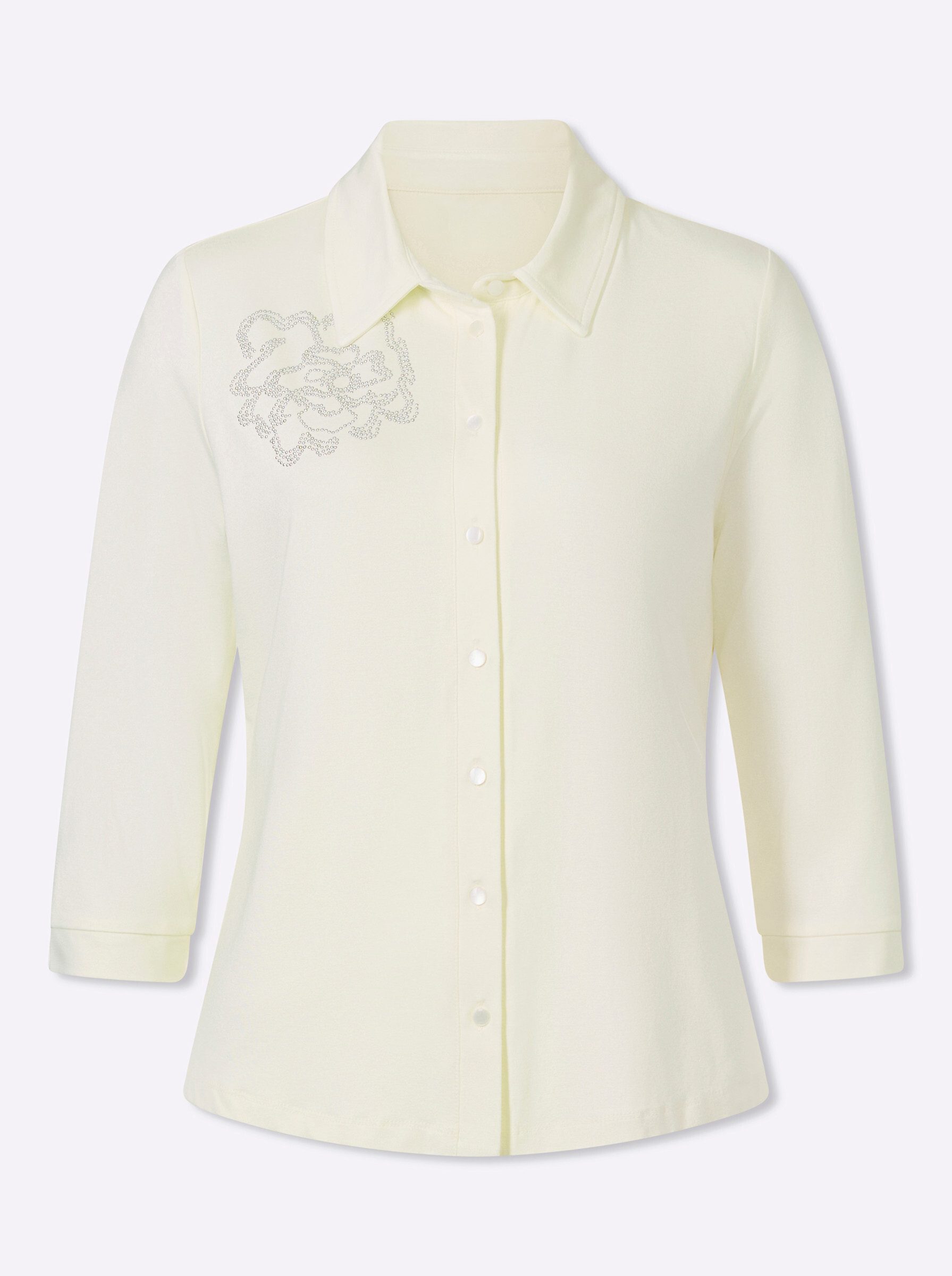 Klassische Bluse Jersey-Bluse 3/4-Arm