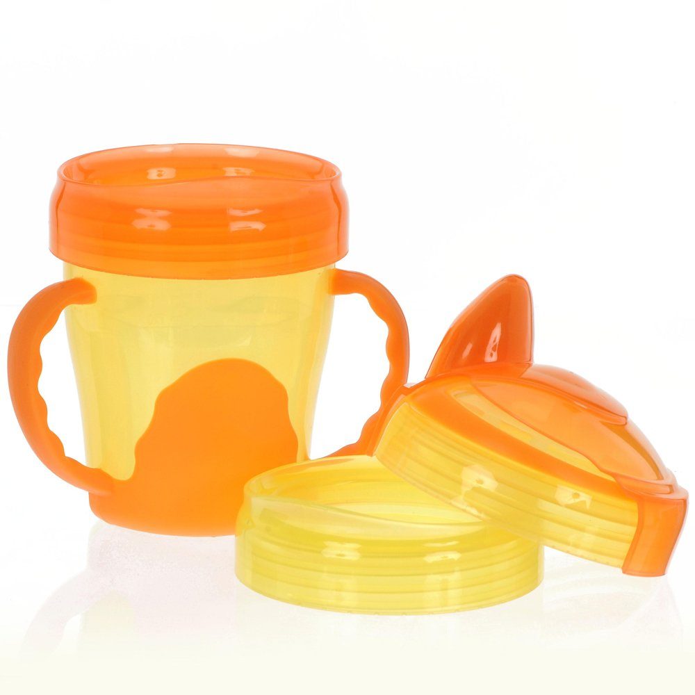 Babyflasche 3-Stufen Trinklernbecher mit Griff und 3 Aufsätzen