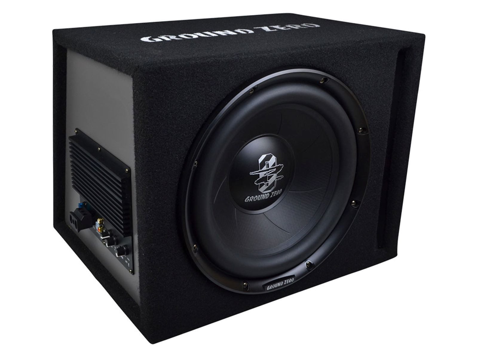 Ground Zero Ground Zero GZIB 30BR-ACT, 30cm Bassreflex Aktiv Gehäusesubwoofer Auto-Subwoofer (150 W, max.: W 30 cm)