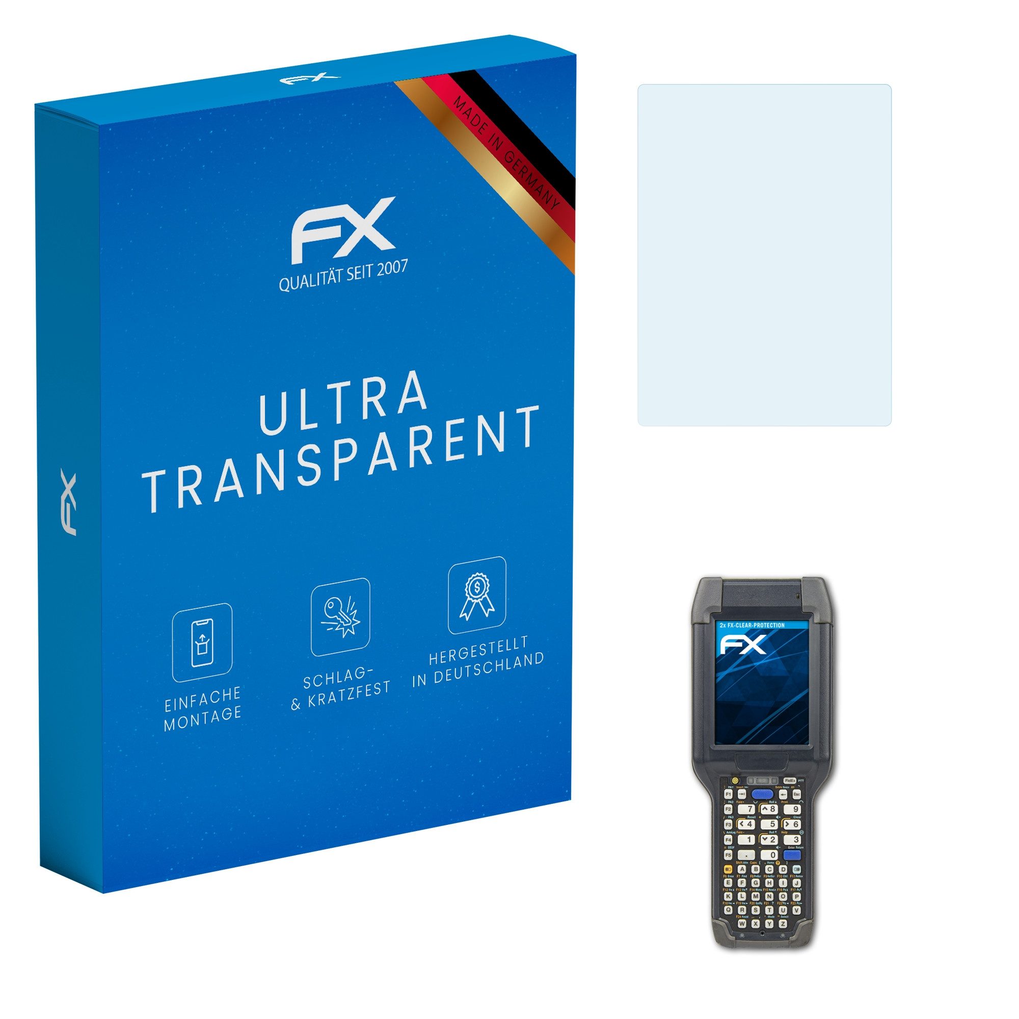 atFoliX Schutzfolie Displayschutz für Intermec CK3X, (2 Folien), Ultraklar und hartbeschichtet