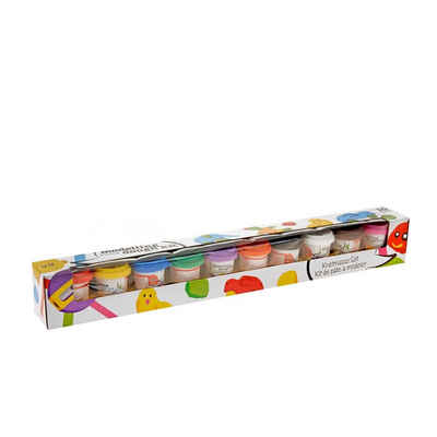 HTI-Living Knete Knetmasse 10 Farben (Set, 10-tlg., 10 verschieden farbige Töpfe mit Knetmasse), Kreativspielzeug