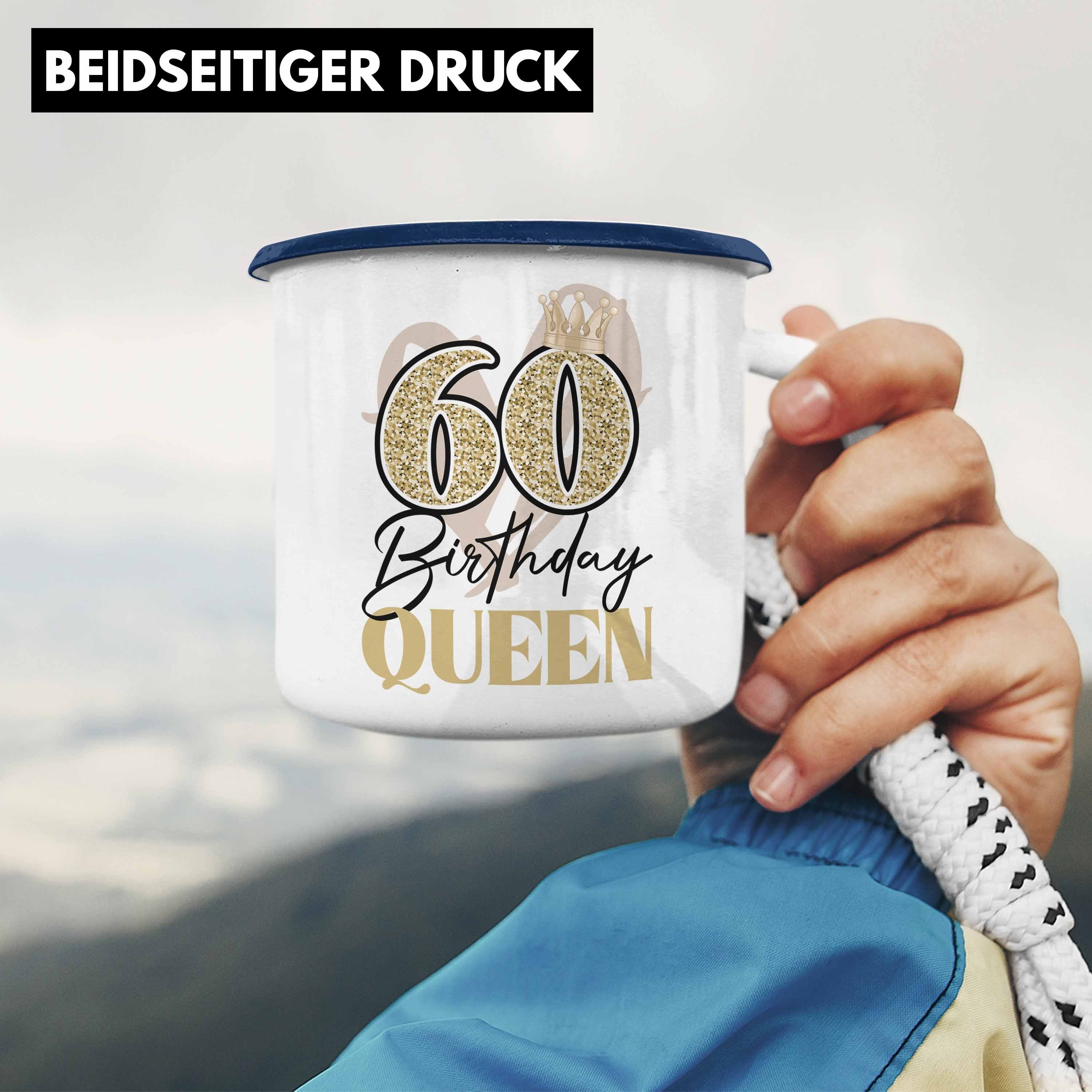 Mutter Emaille - Trendation Geschenke Geschenkidee 60er Thermotasse Blau Lustig Frauen Geschenk Frau Trendation 60 Lustig Deko Tasse Geburtstag 60.