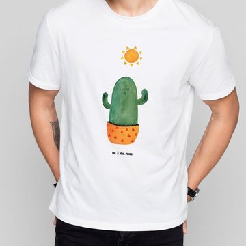 Mr. & Mrs. Panda T-Shirt Kaktus Sonnenanbeter - Weiß - Geschenk, glücklich, Frauen, Shirt, Tsh (1-tlg)