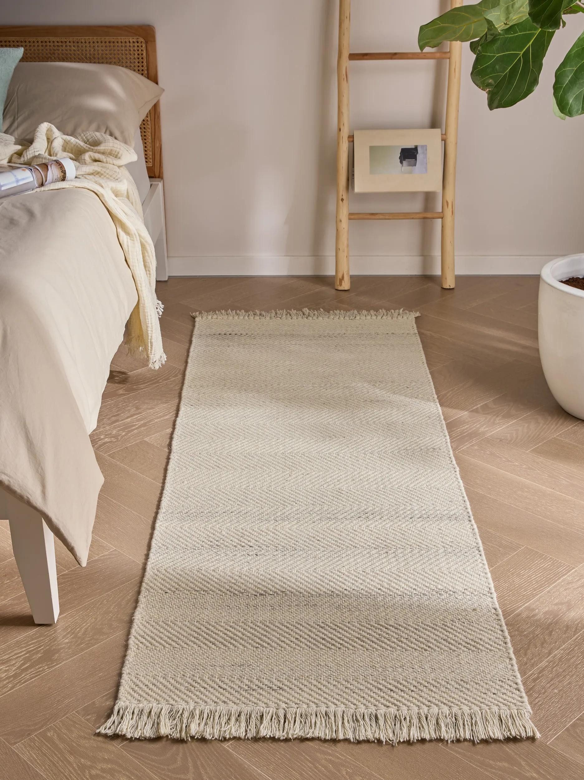 benuta Wollteppich Lars, rechteckig, Höhe: 5 mm, Wolle, Teppich Wohnzimmer, Schlafzimmer, Esszimmer, Flur, Hygge & Cozy