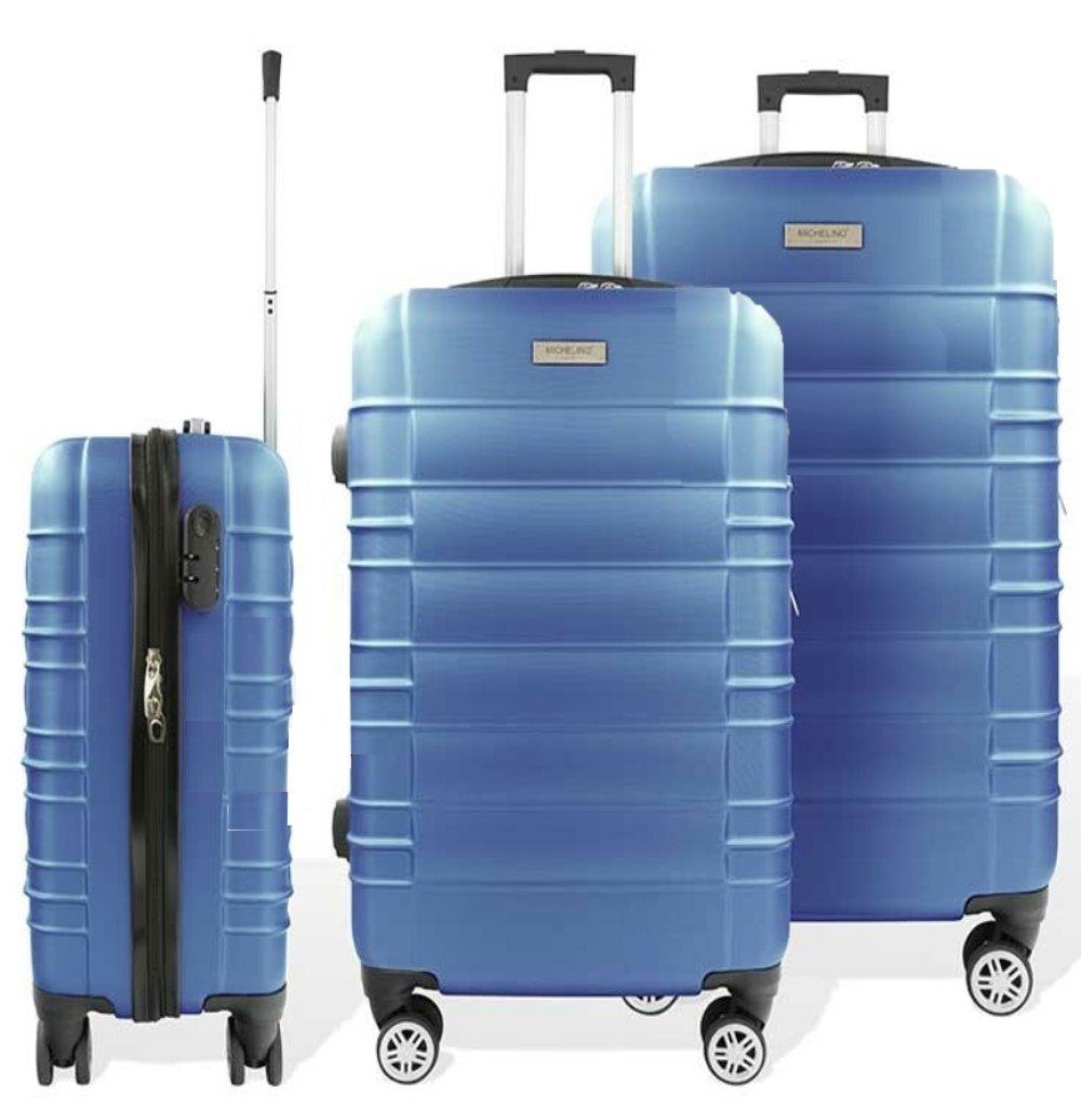 KESSMANN HOFFMANN Kofferset Hartschalenkoffer set 3 Teilig Reisekoffer M klein L mittel XL groß, 4 Rollen, (Koffer-Set, 3 tlg., Leichtgewicht Rollkoffer 360° Rollen Reisen Urlaub Reisekoffer Set), Trolley Gepäckset Hartschalenkoffer Urlaubskoffer Handgepäck Organizer