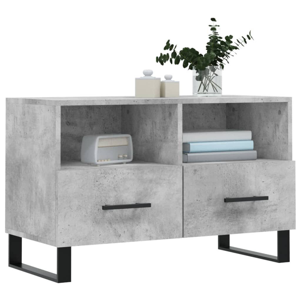vidaXL TV-Schrank TV-Schrank Betongrau 80x36x50 cm günstig online kaufen