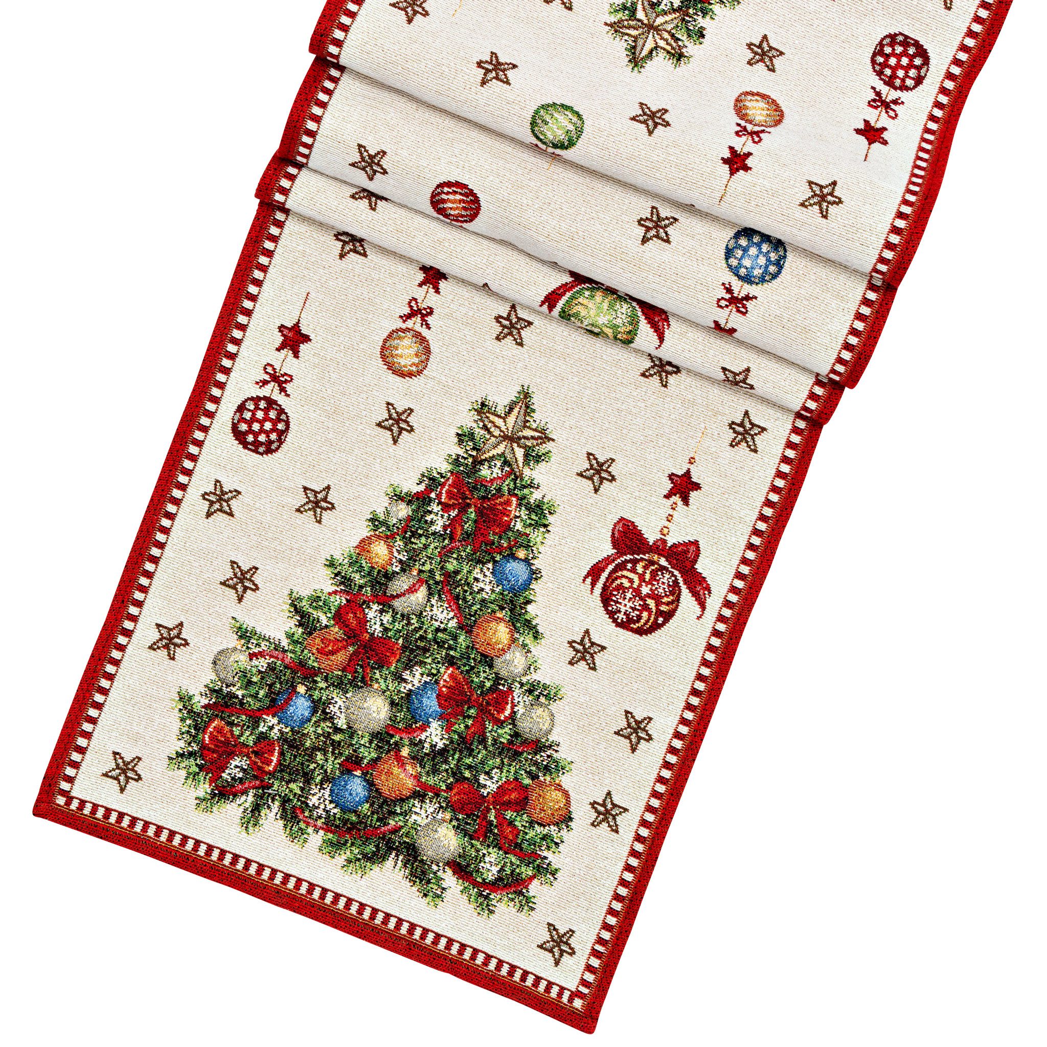 matches21 HOME & HOBBY Tischdecke Retro Weihnachtstischläufer Tannenbaum 18 günstig online kaufen