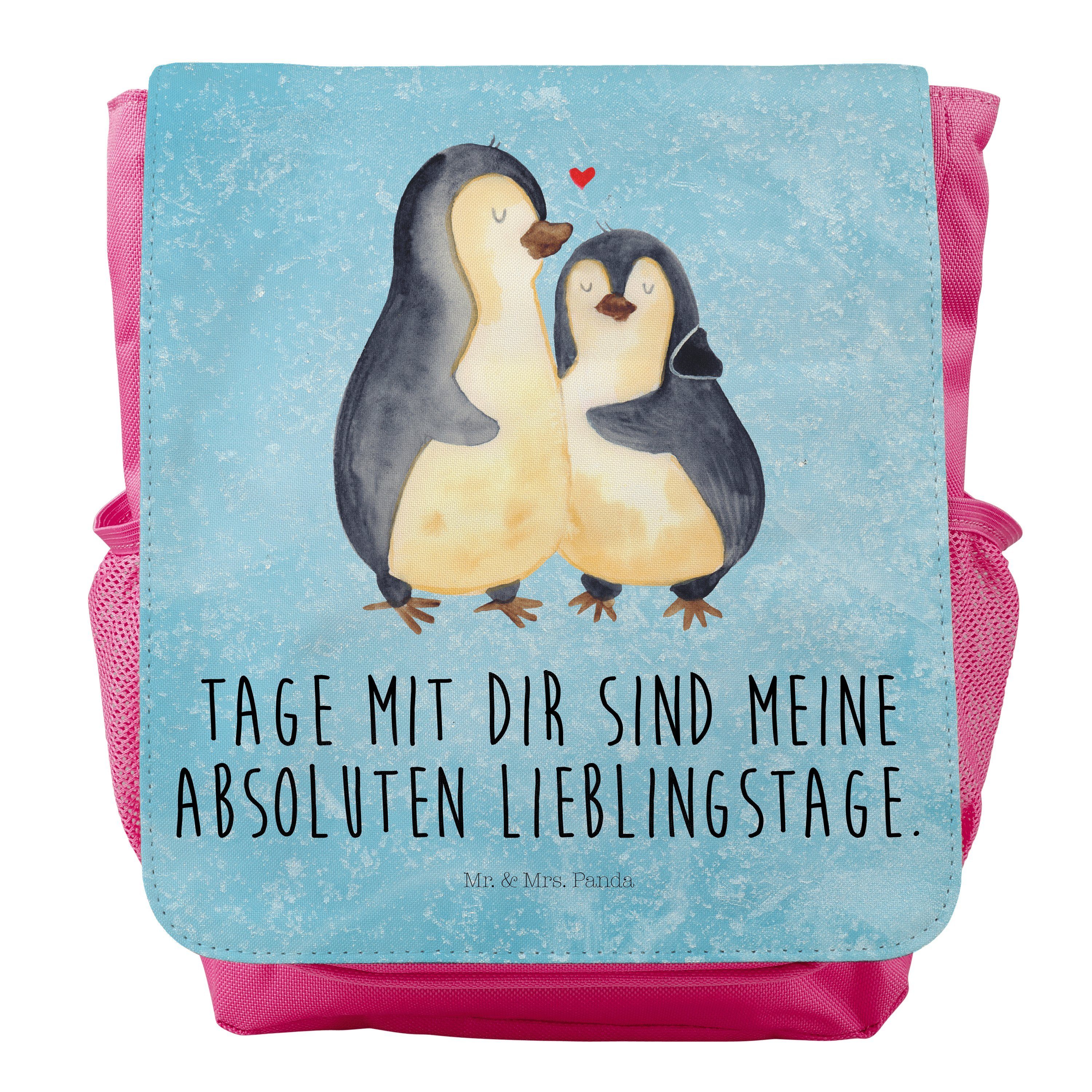 Mr. & Mrs. Panda Kinderrucksack Pinguin umarmend - Eisblau - Geschenk, Verlobung, Kleiner Rucksack, K