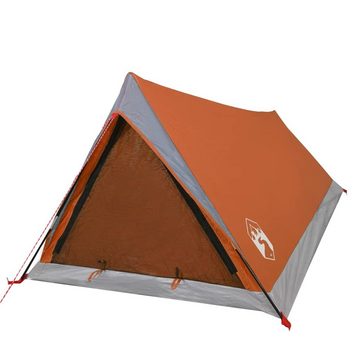 vidaXL Vorzelt Campingzelt 2 Personen Grau Orange 200x120x8862 cm 185T Taft