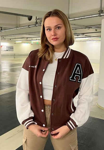 Worldclassca Collegejacke Worldclassca Collegejacke Aufnähern Sweatjacke Übergangsjacke School