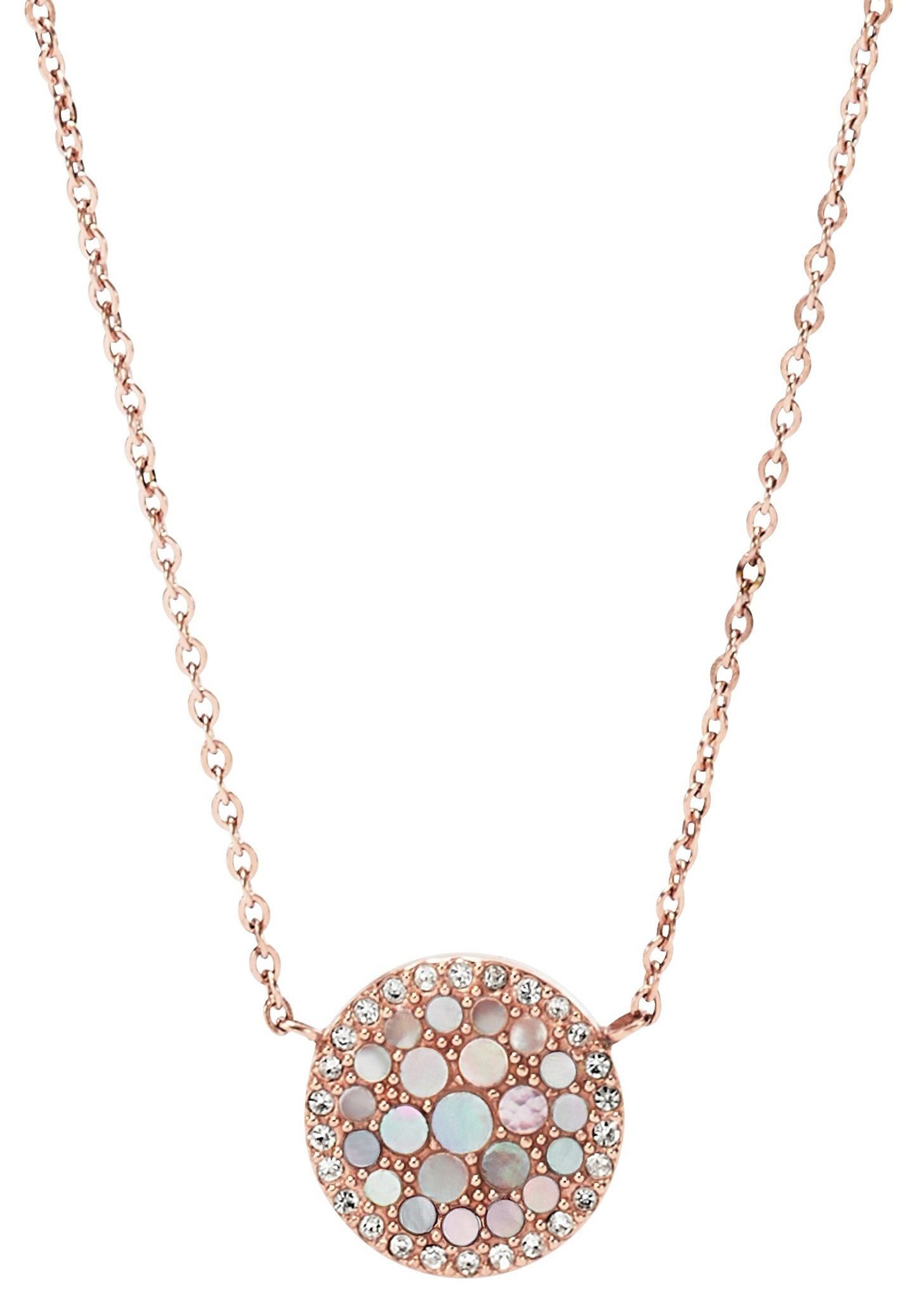 Kette mit Anhänger VINTAGE GLITZ, Pearl Disc Pendant, JF03224040, JF01740791