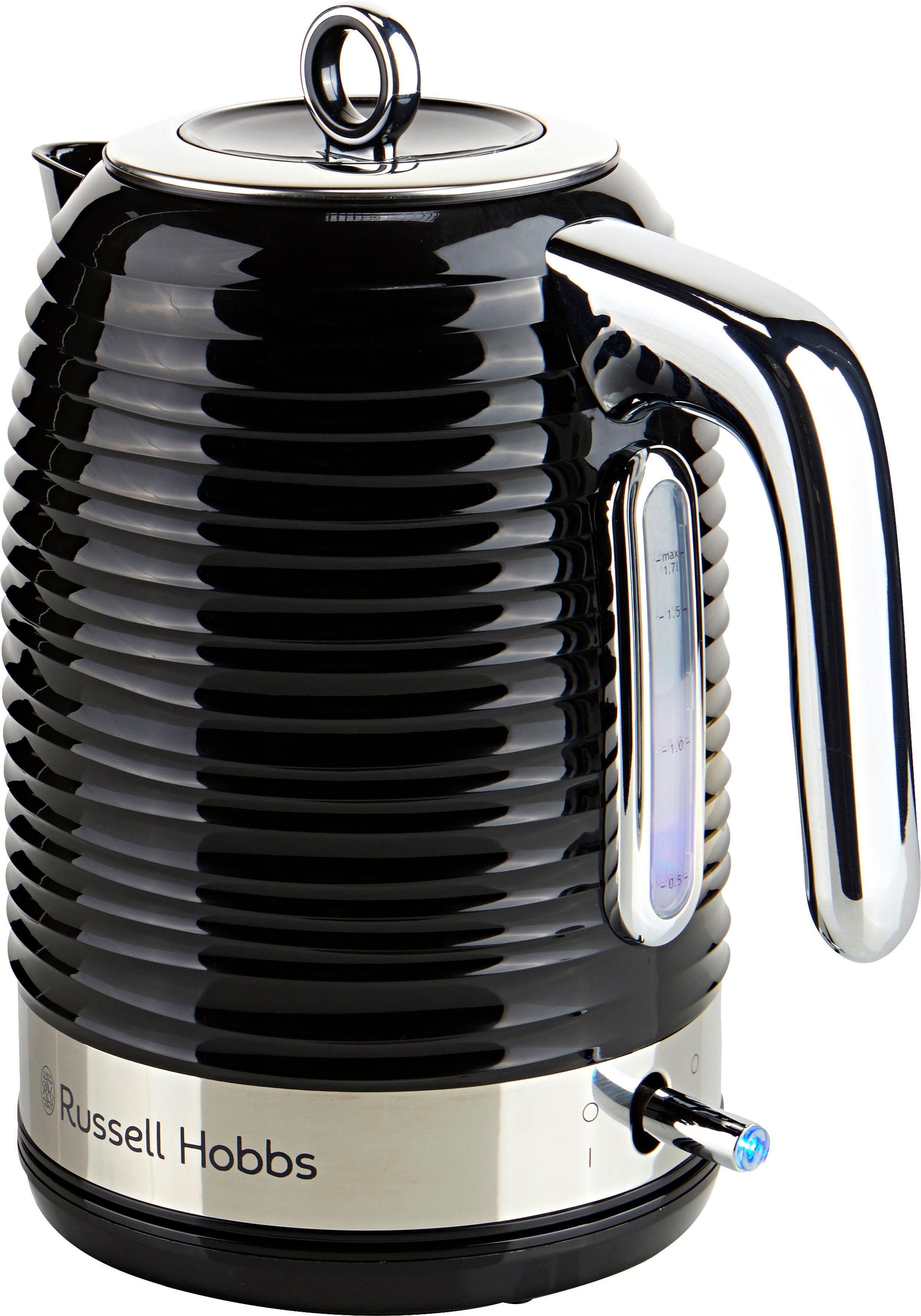 RUSSELL HOBBS Wasserkocher Inspire Black Wasserkocher Schwarz, 2400 Watt,  Schnellkochfunktion
