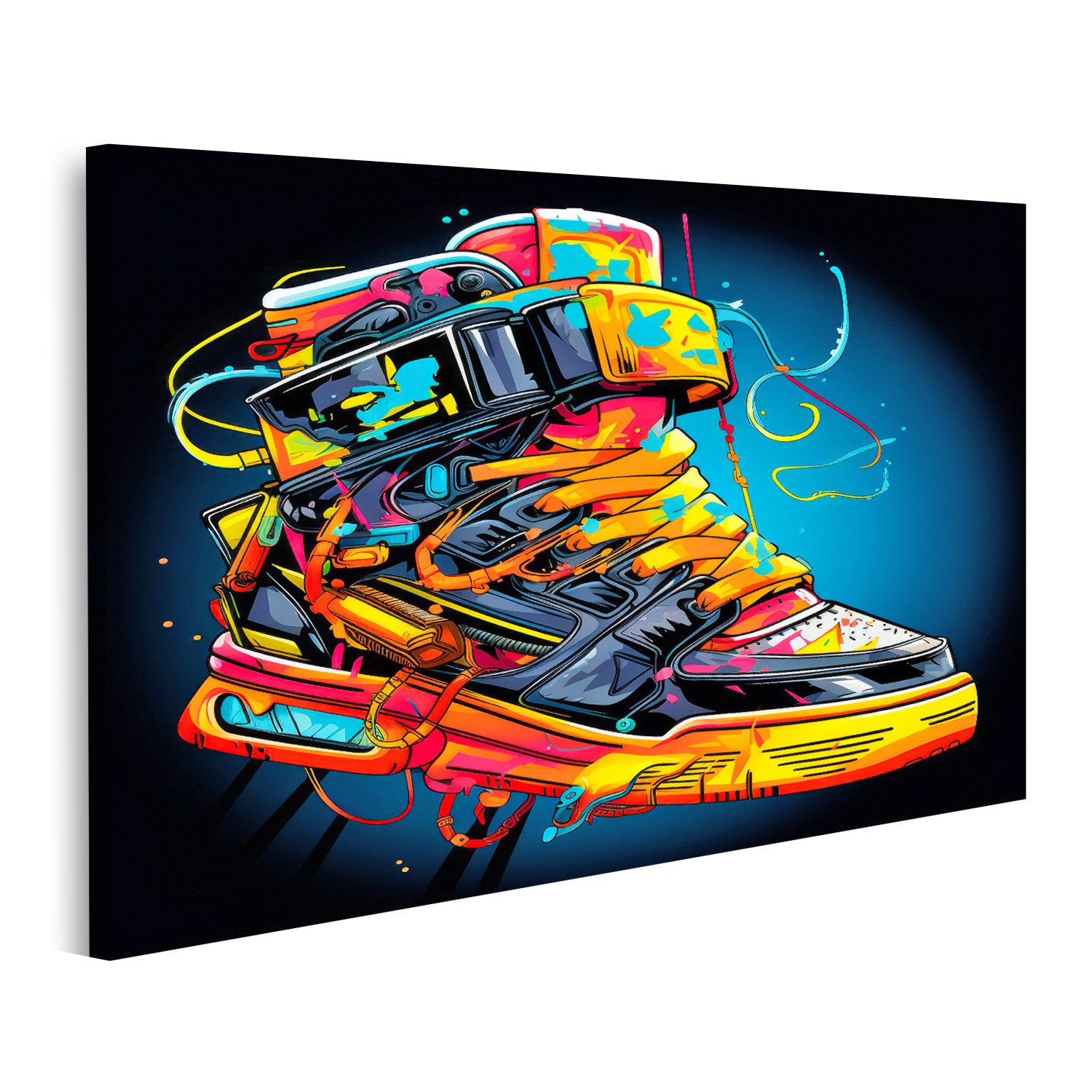 islandburner Leinwandbild Bunte Turnschuhe Bilder